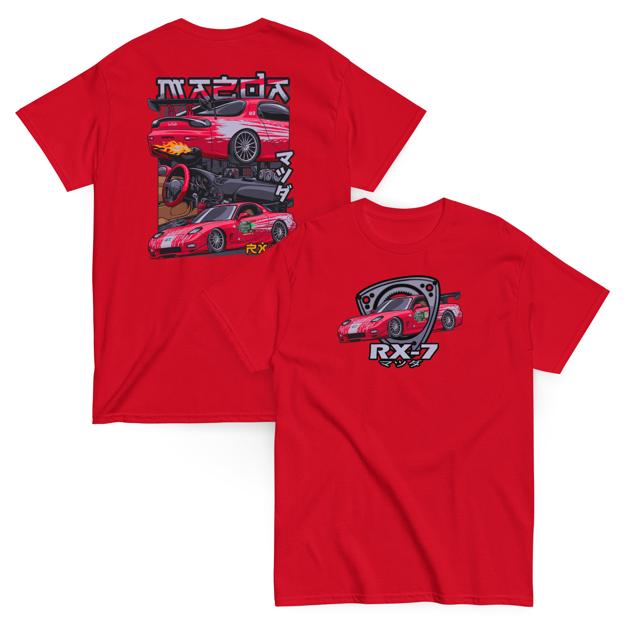 Dom's RX-7 Unisex Classic Tee (Front/Back Design) - Image 24