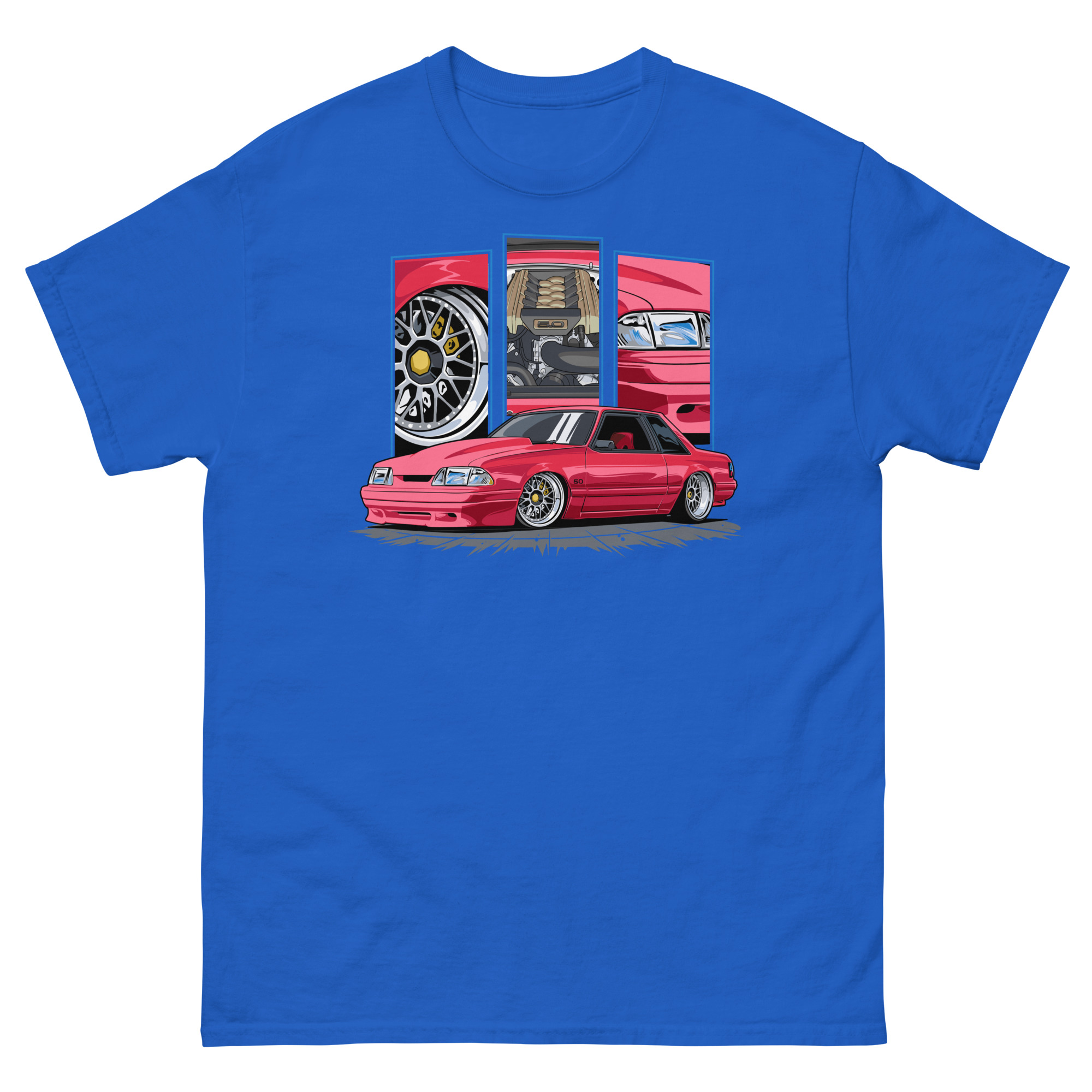 Red Foxbody Cobra Unisex Classic Tee - Image 5