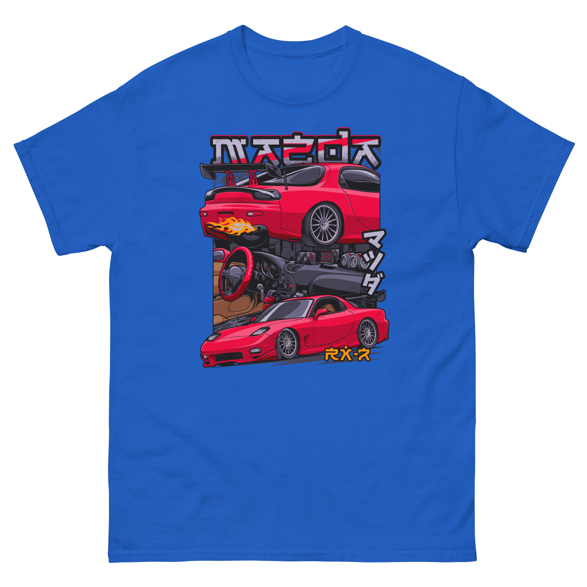 Red JDM RX-7 Unisex Classic Tee - Image 5