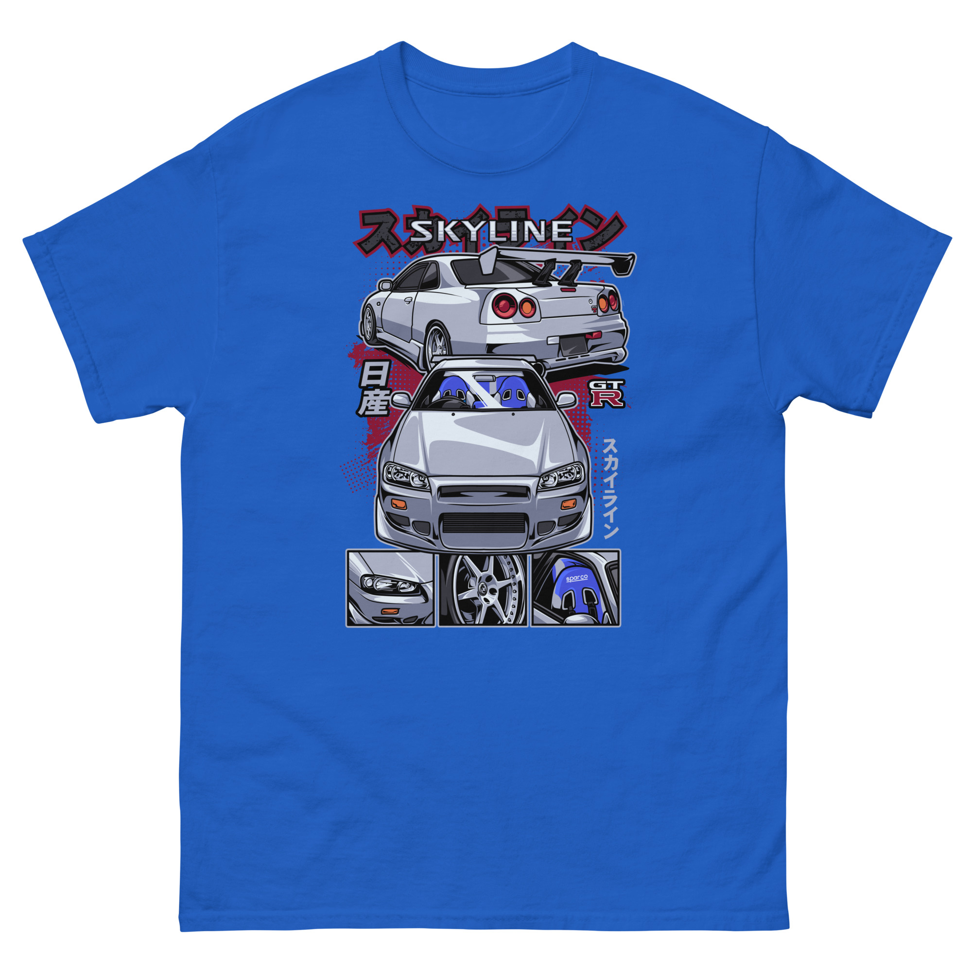 Silver Skyline GTR R34 Unisex Classic Tee - Image 5