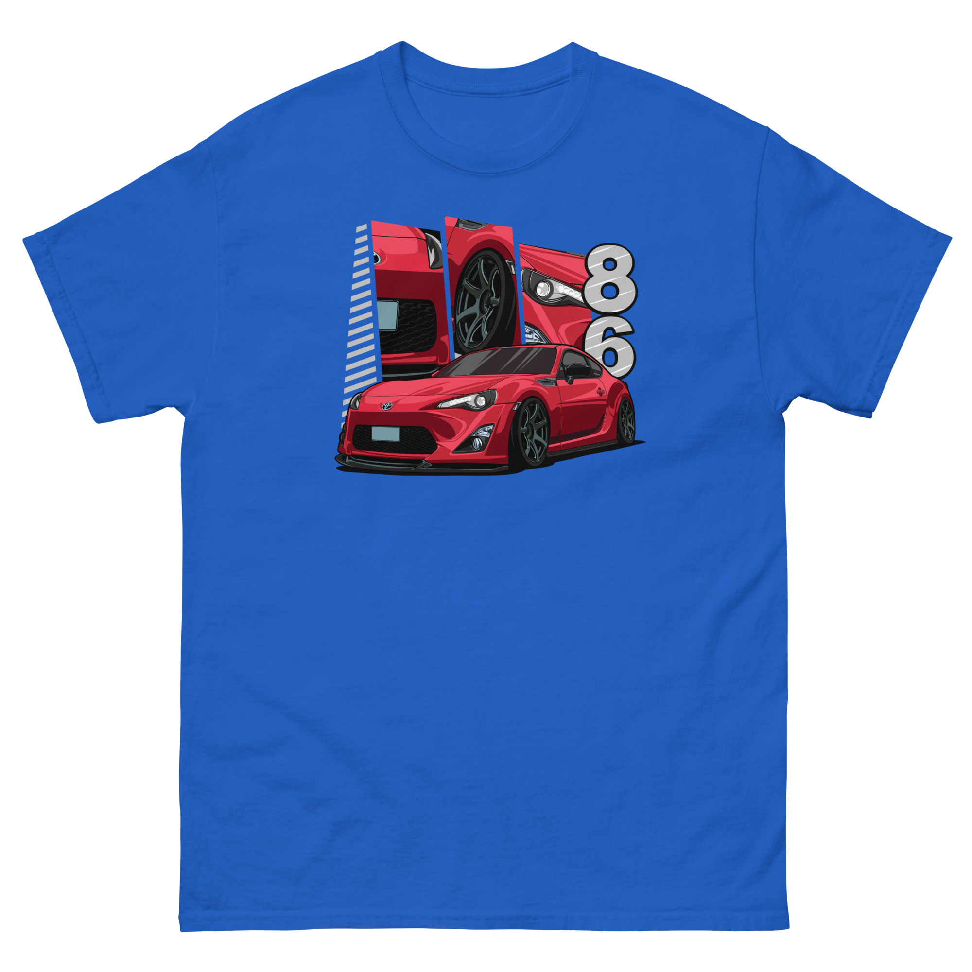 Red JDM GT86 Unisex Classic Tee - Image 9