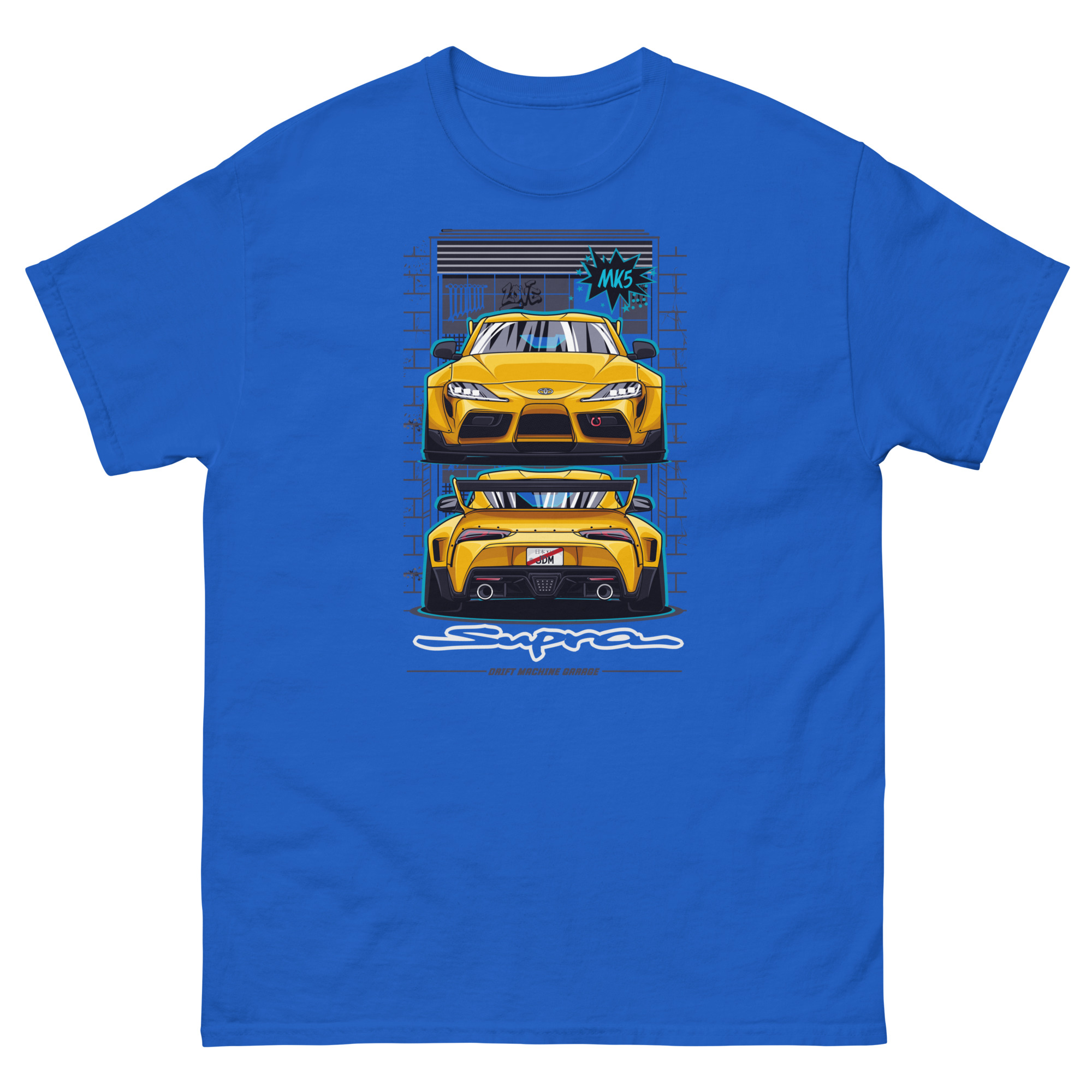 JDM Yellow Supra MK5 Unisex Classic Tee - Image 5