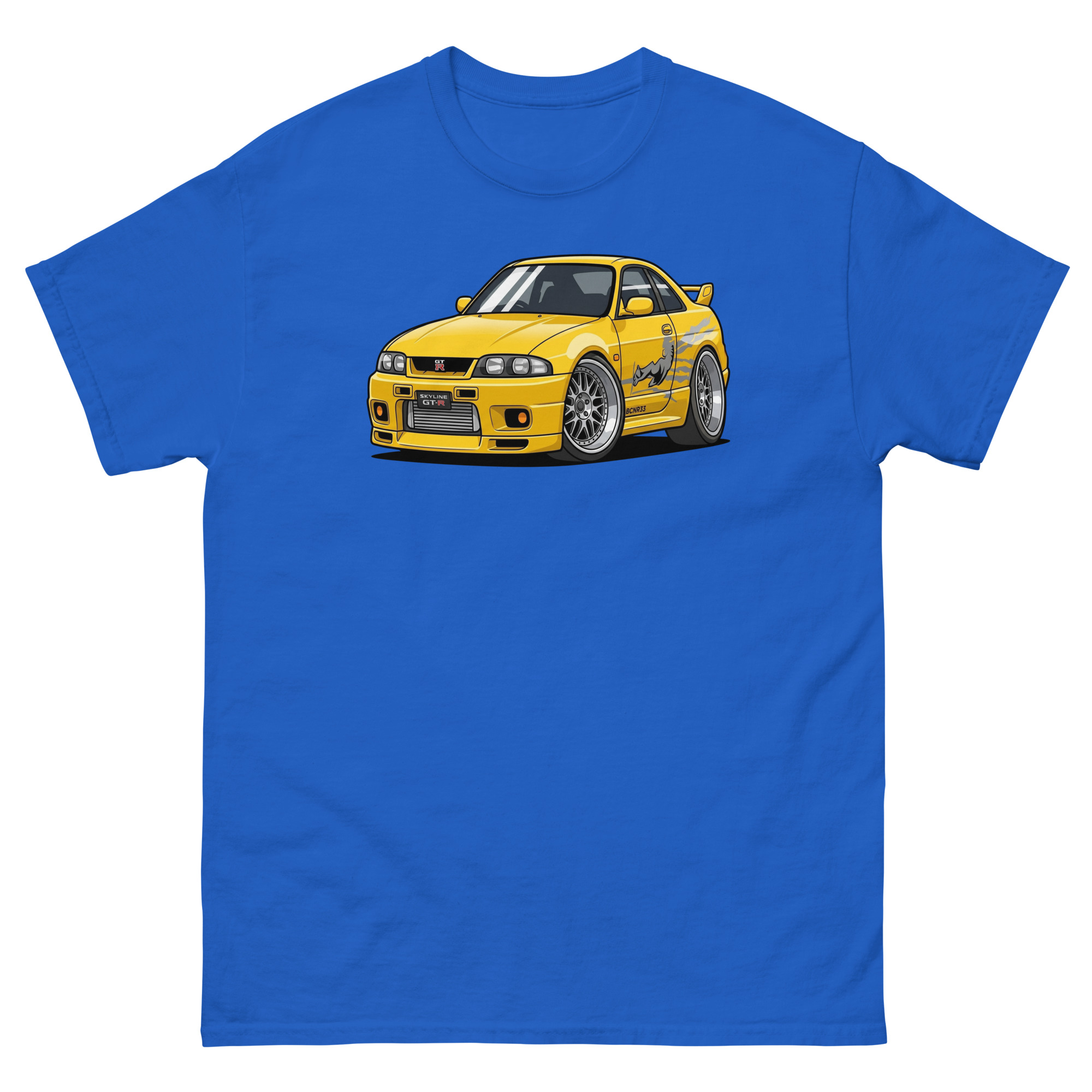 1995 Skyline GT-R R33 Chibi Style Unisex Classic Tee - Image 5