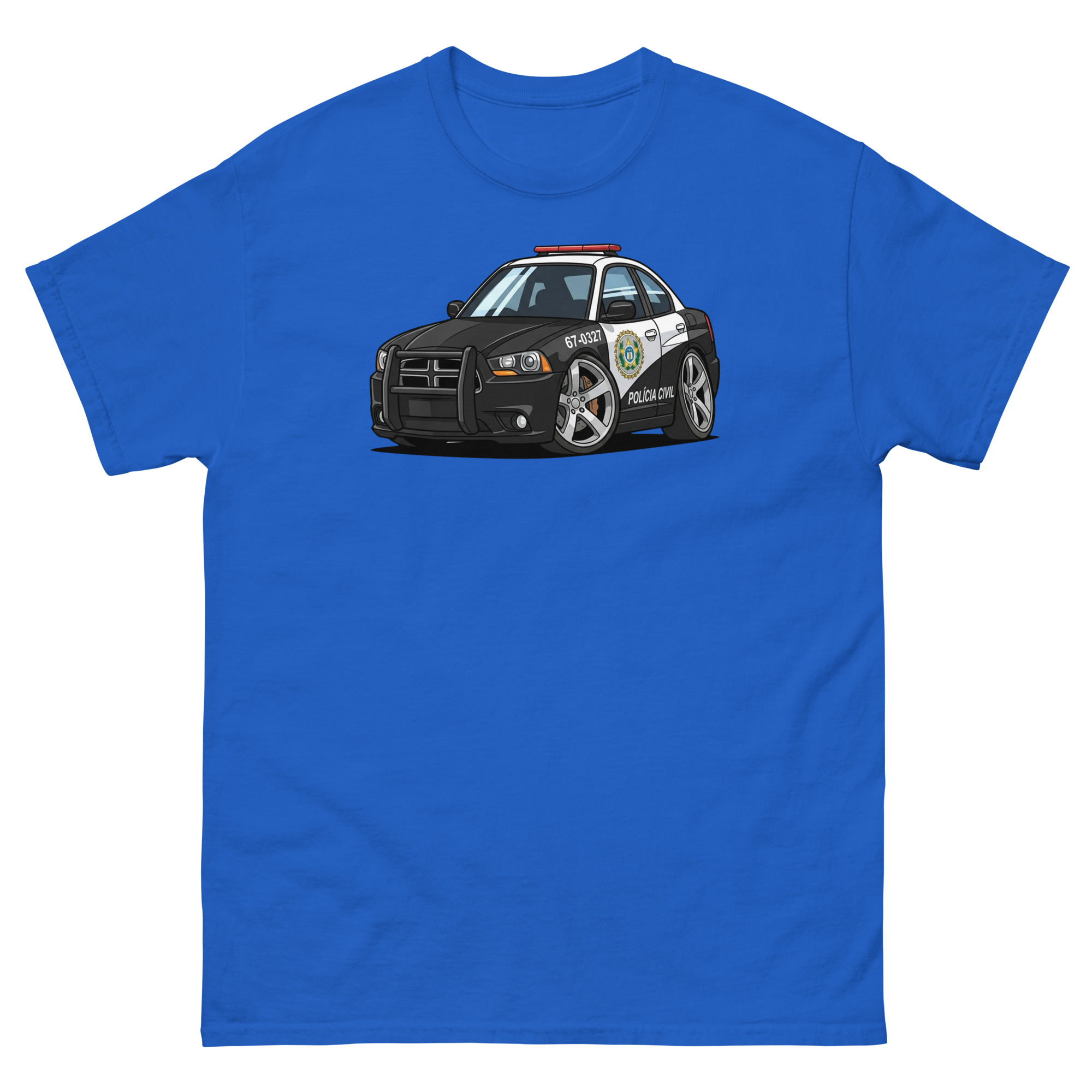 2011 Police Charger Chibi Style Unisex Classic Tee - Image 5