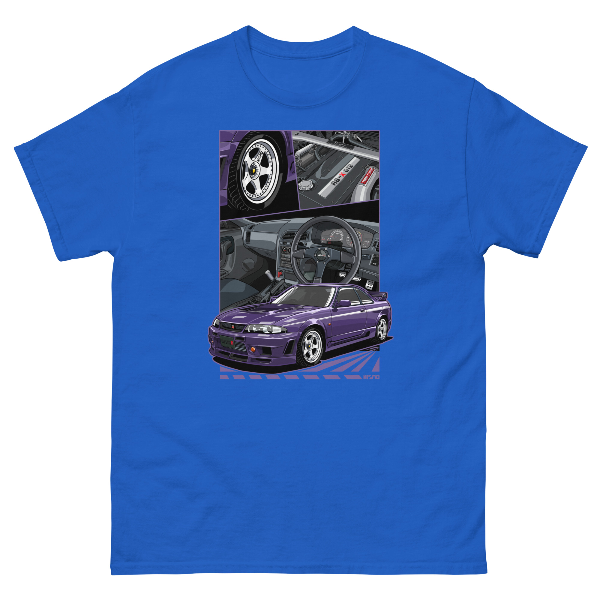 Purple Skyline R34 Unisex Classic Tee - Image 5