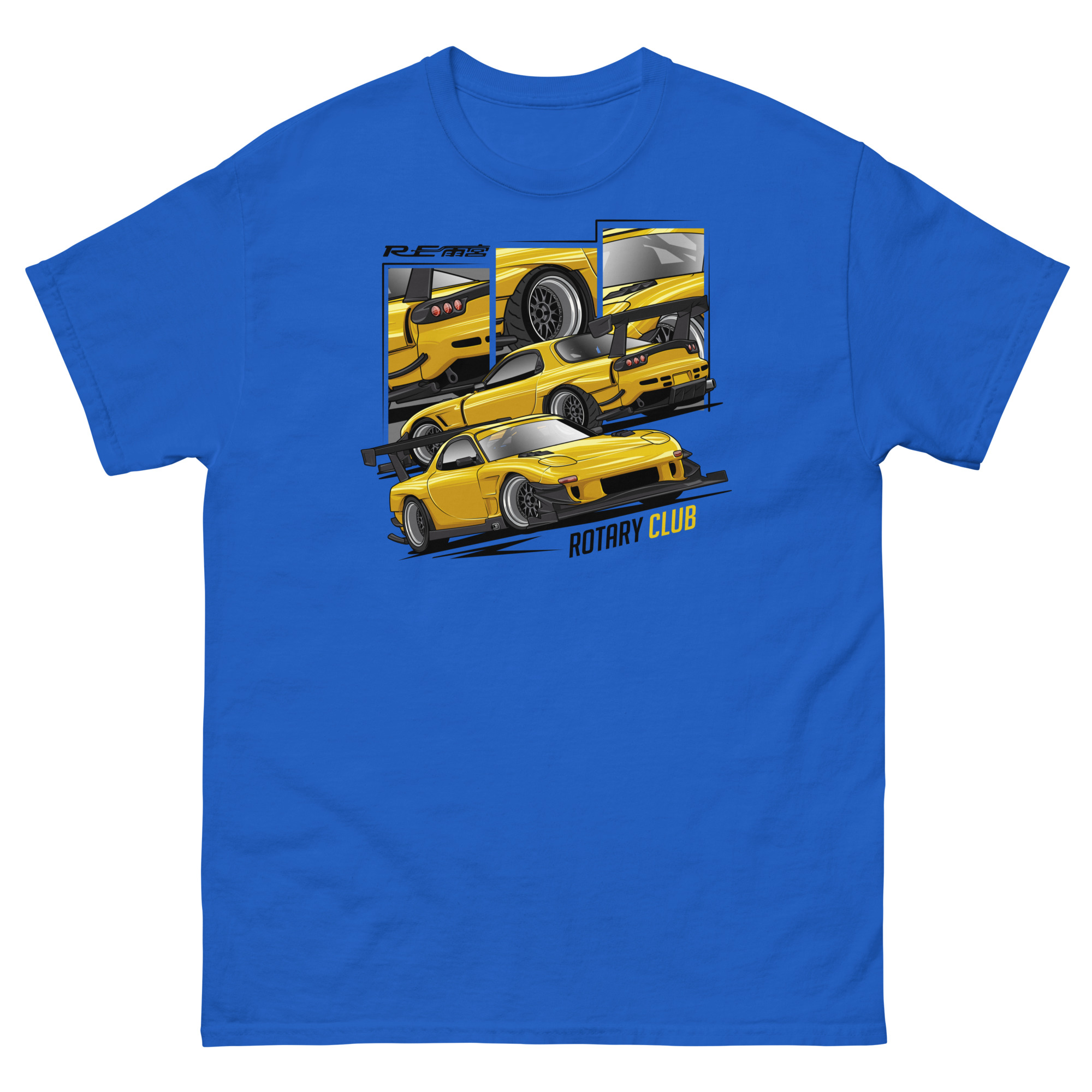 JDM Yellow RX-7 Rotary Club Unisex Classic Tee - Image 5