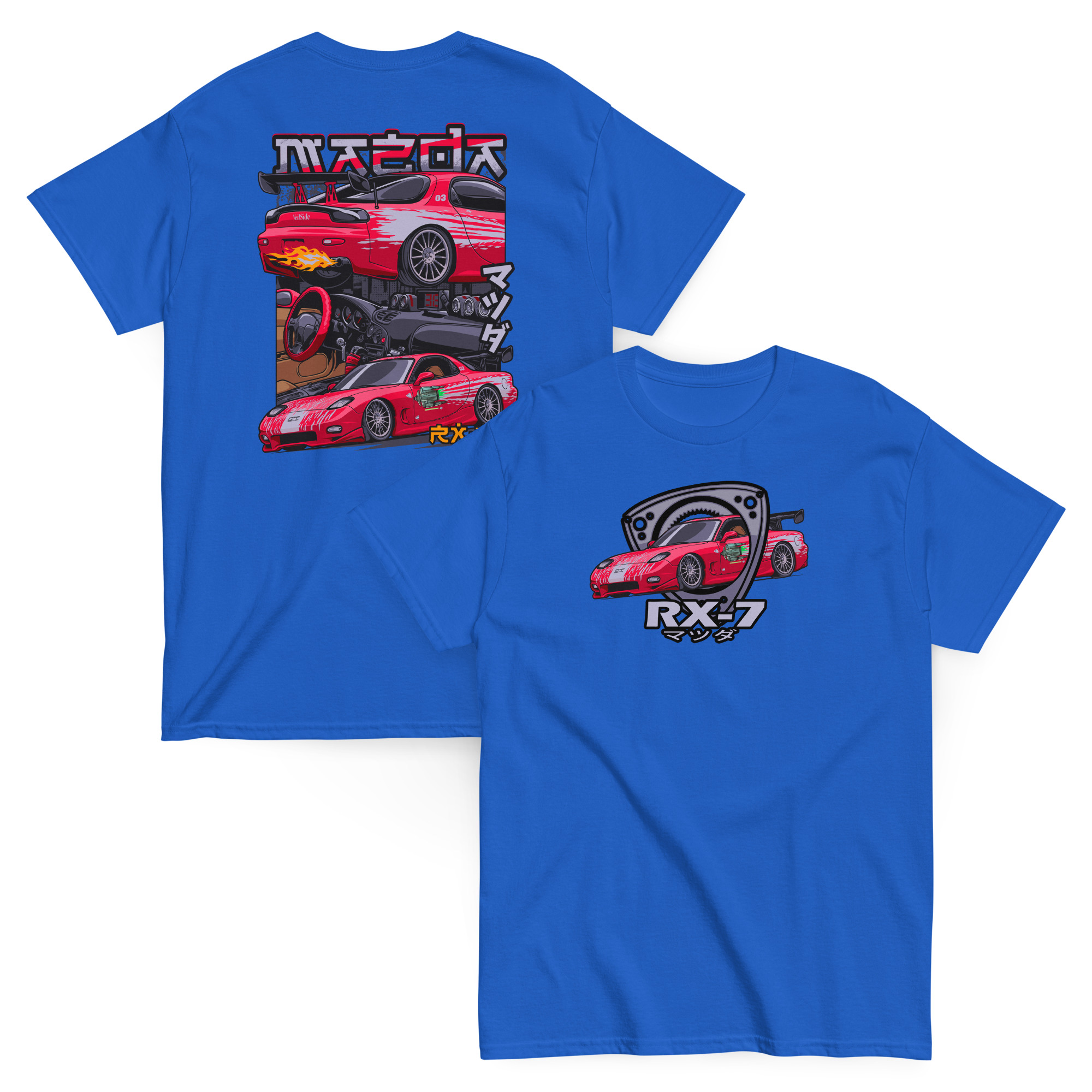 Dom's RX-7 Unisex Classic Tee (Front/Back Design) - Image 25