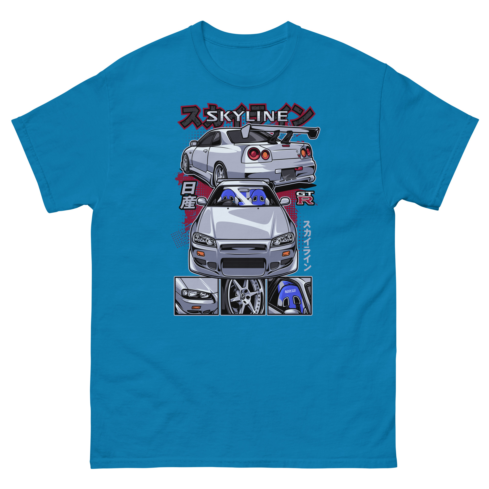 Silver Skyline GTR R34 Unisex Classic Tee - Image 6