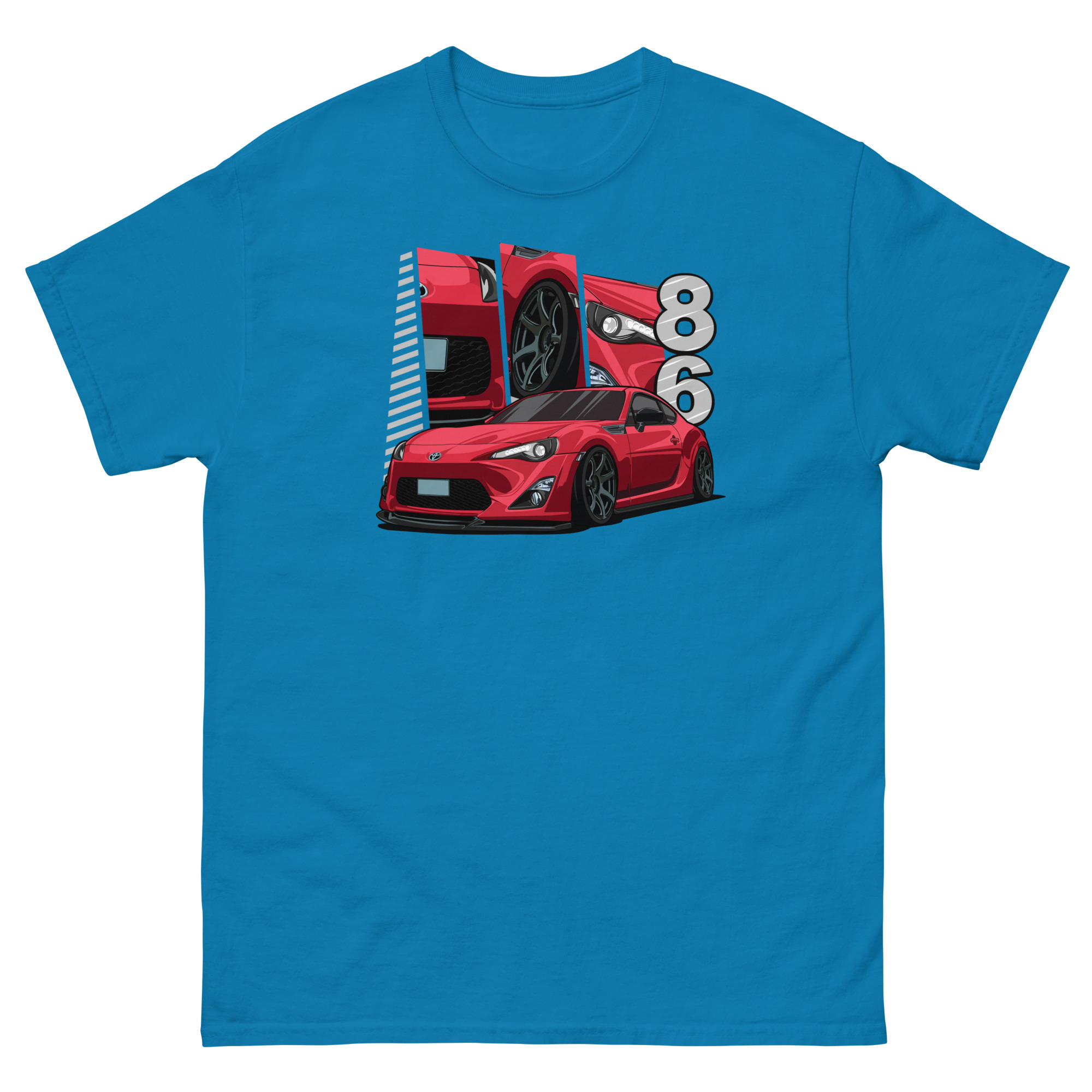 Red JDM GT86 Unisex Classic Tee - Image 11