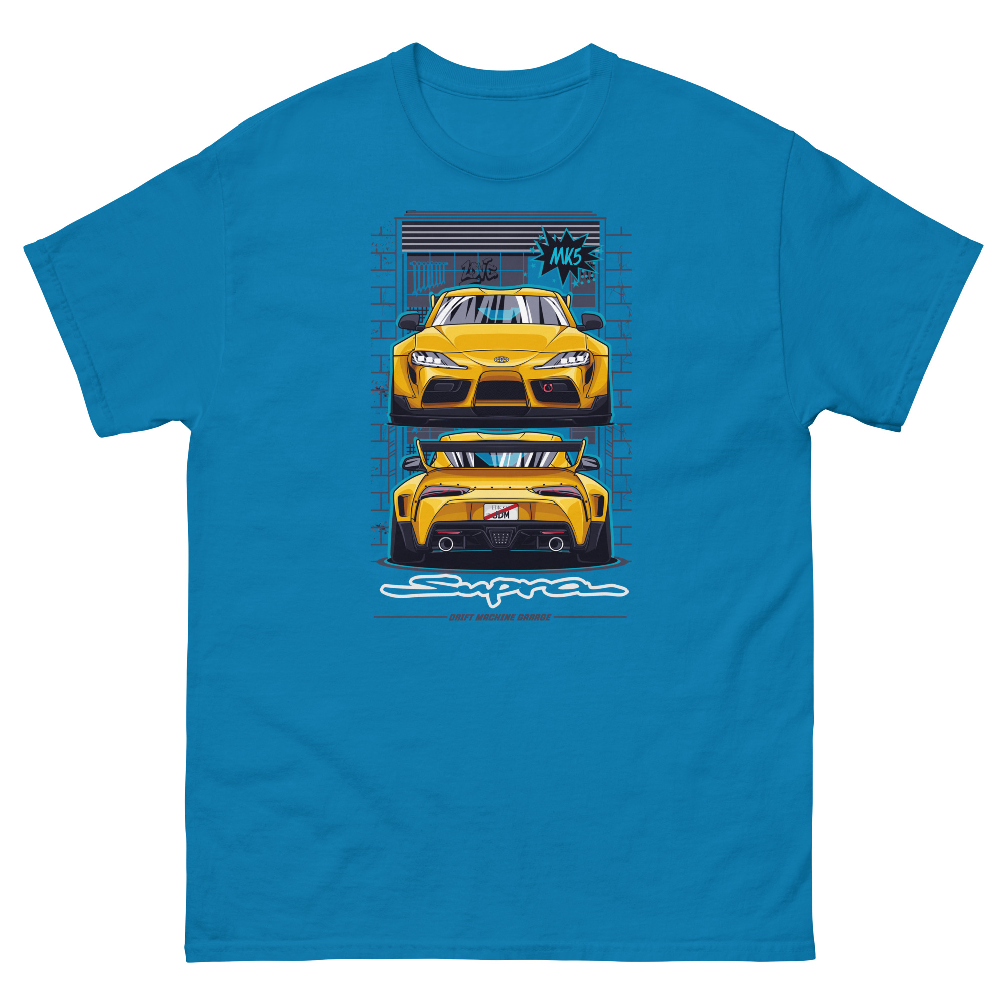 JDM Yellow Supra MK5 Unisex Classic Tee - Image 6