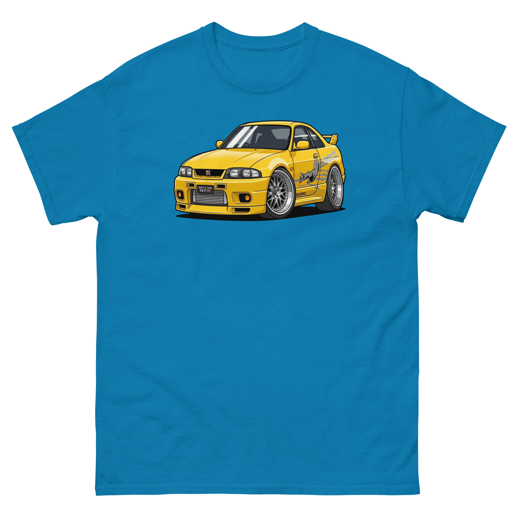 1995 Skyline GT-R R33 Chibi Style Unisex Classic Tee - Image 6