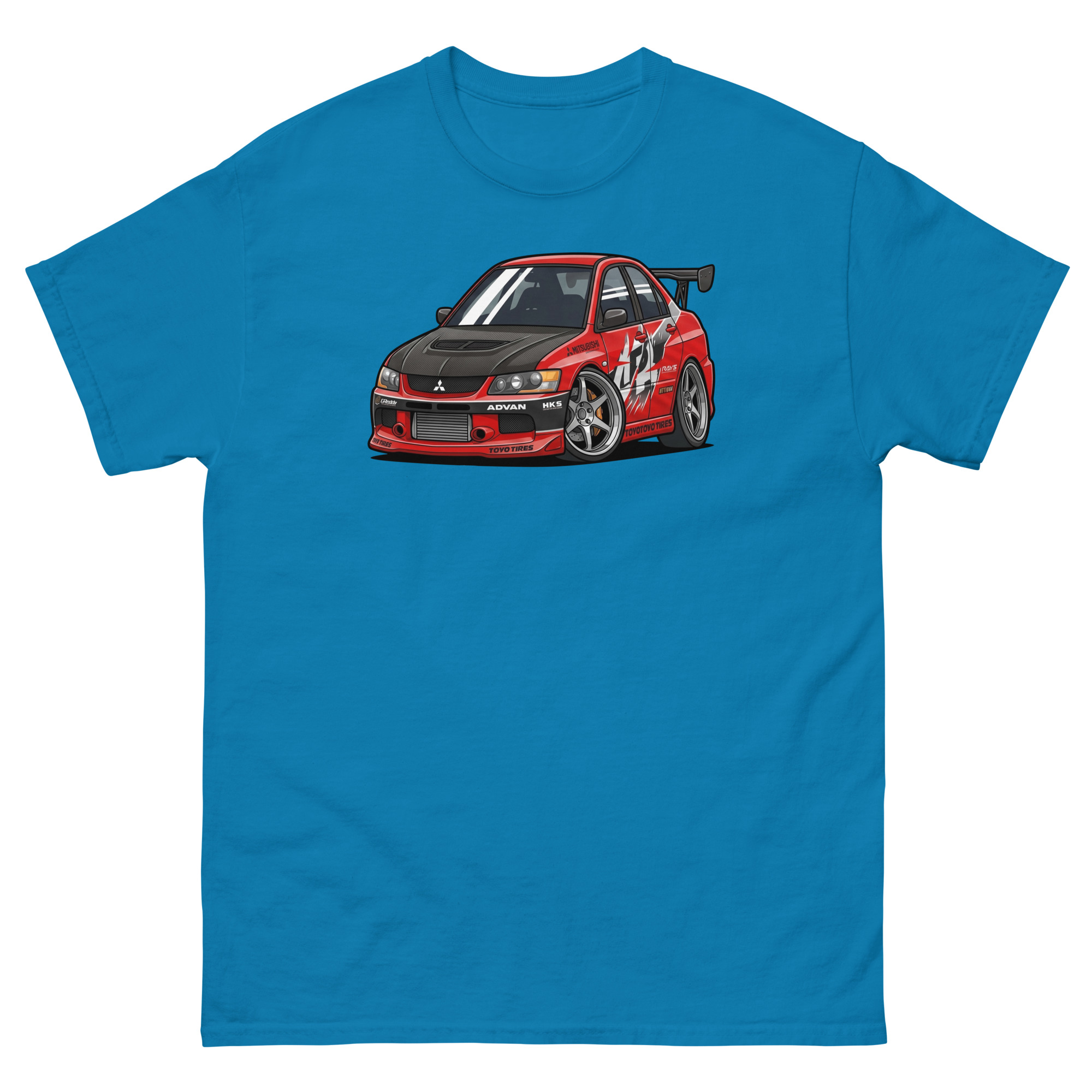 2006 Evo IX Chibi Style Unisex Classic Tee - Image 6