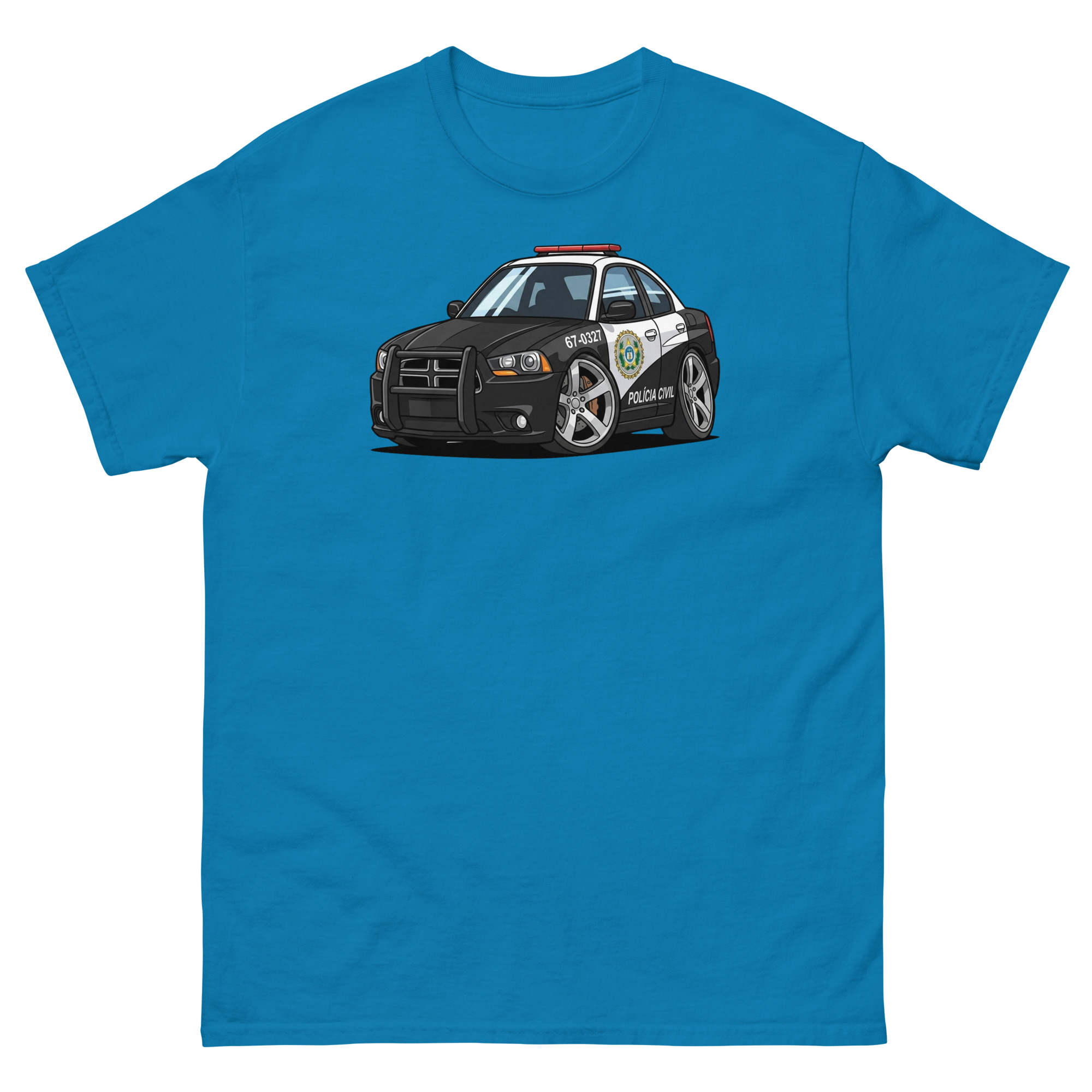 2011 Police Charger Chibi Style Unisex Classic Tee - Image 6