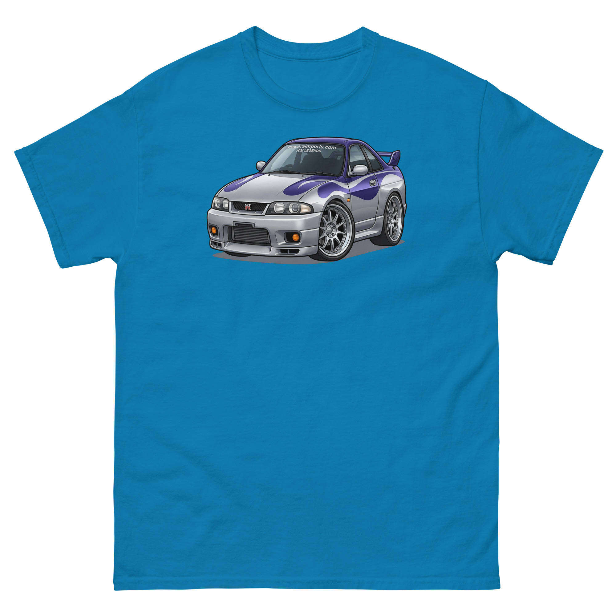 1996 Skyline GT-R R33 Chibi Style Unisex Classic Tee - Image 6