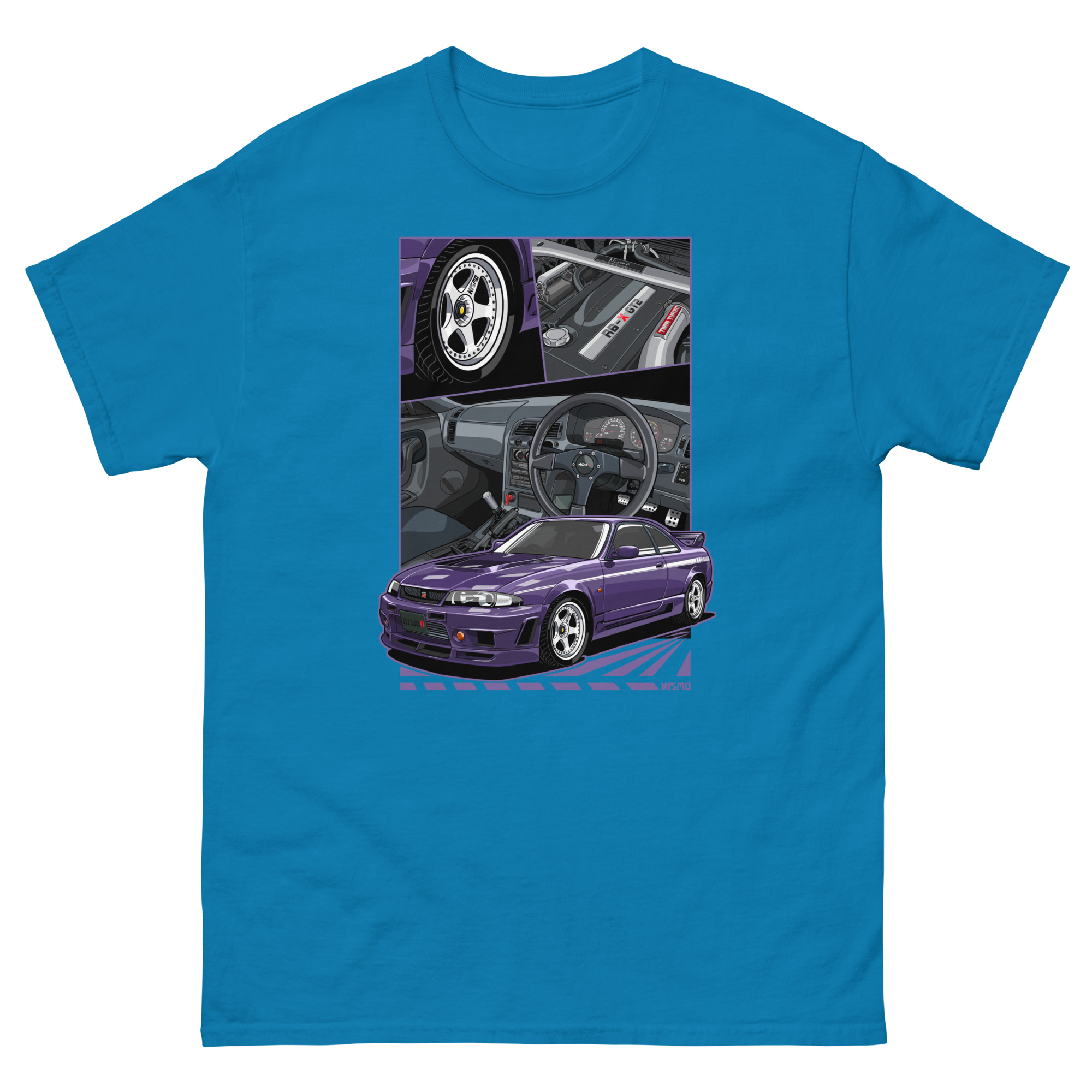 Purple Skyline R34 Unisex Classic Tee - Image 6