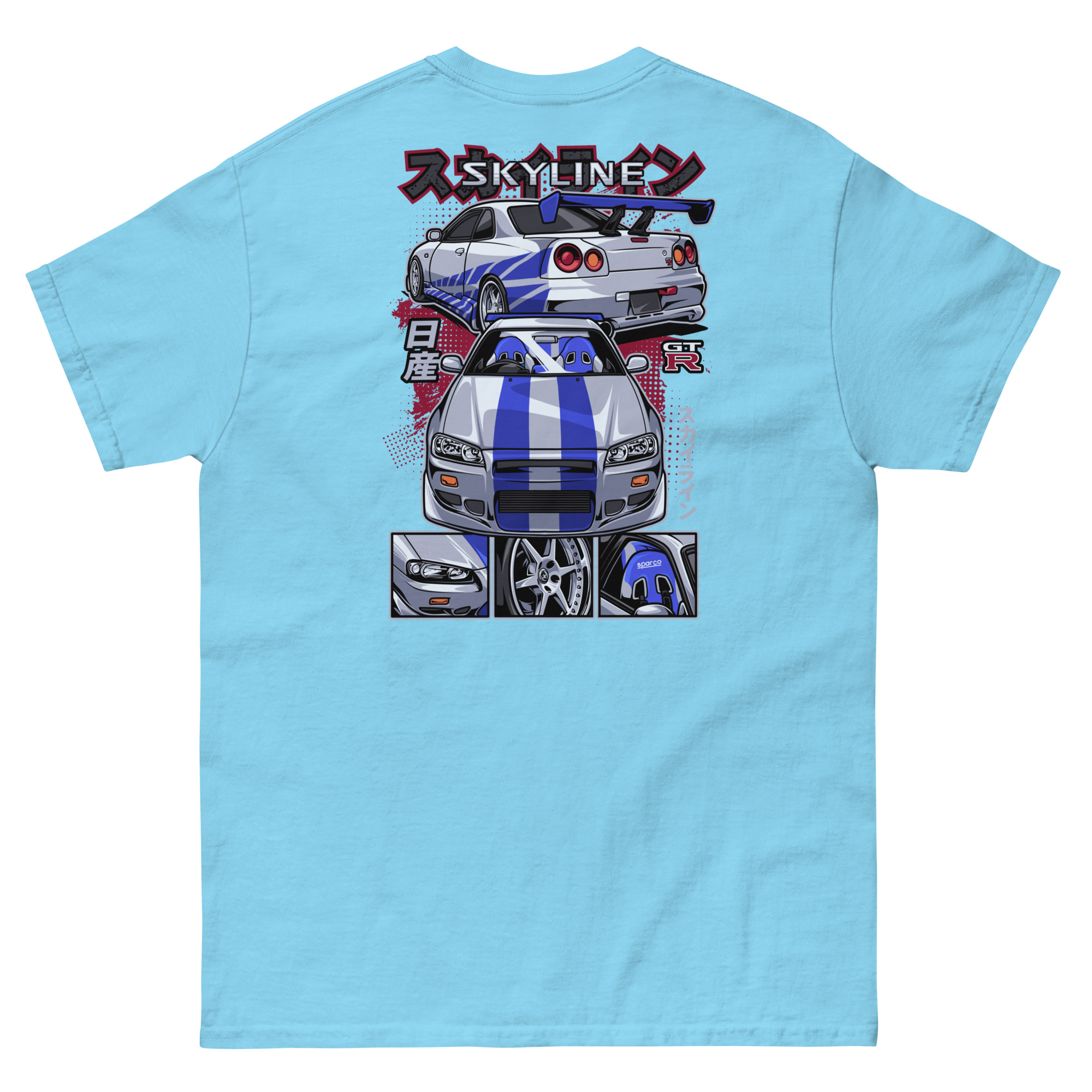 Brian's Skyline GTR R34 Unisex Classic Tee (Front/Back Design) - Image 18