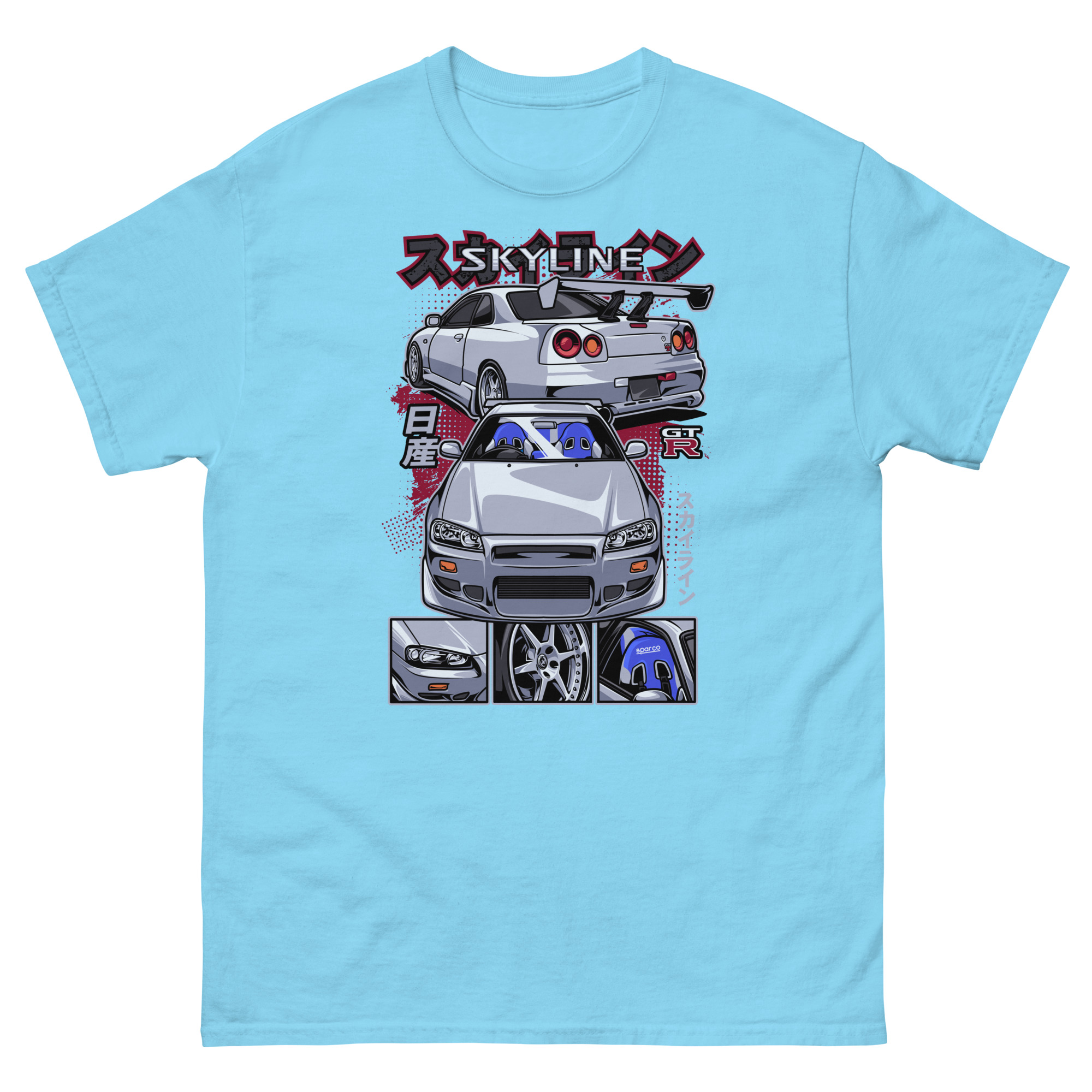 Silver Skyline GTR R34 Unisex Classic Tee - Image 18