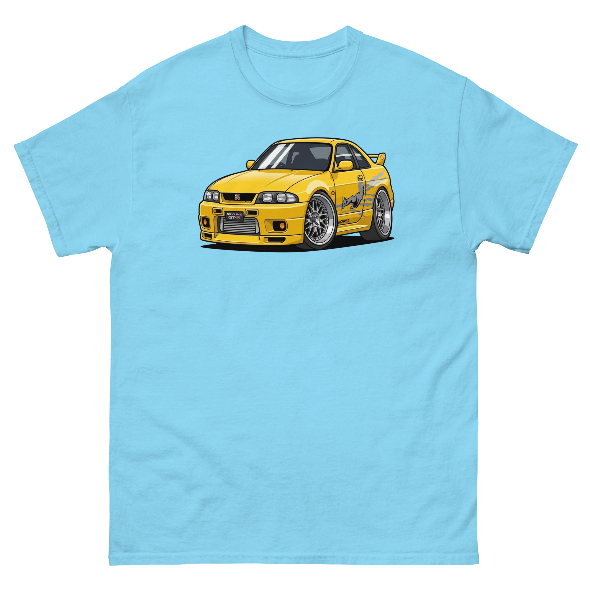 1995 Skyline GT-R R33 Chibi Style Unisex Classic Tee - Image 18