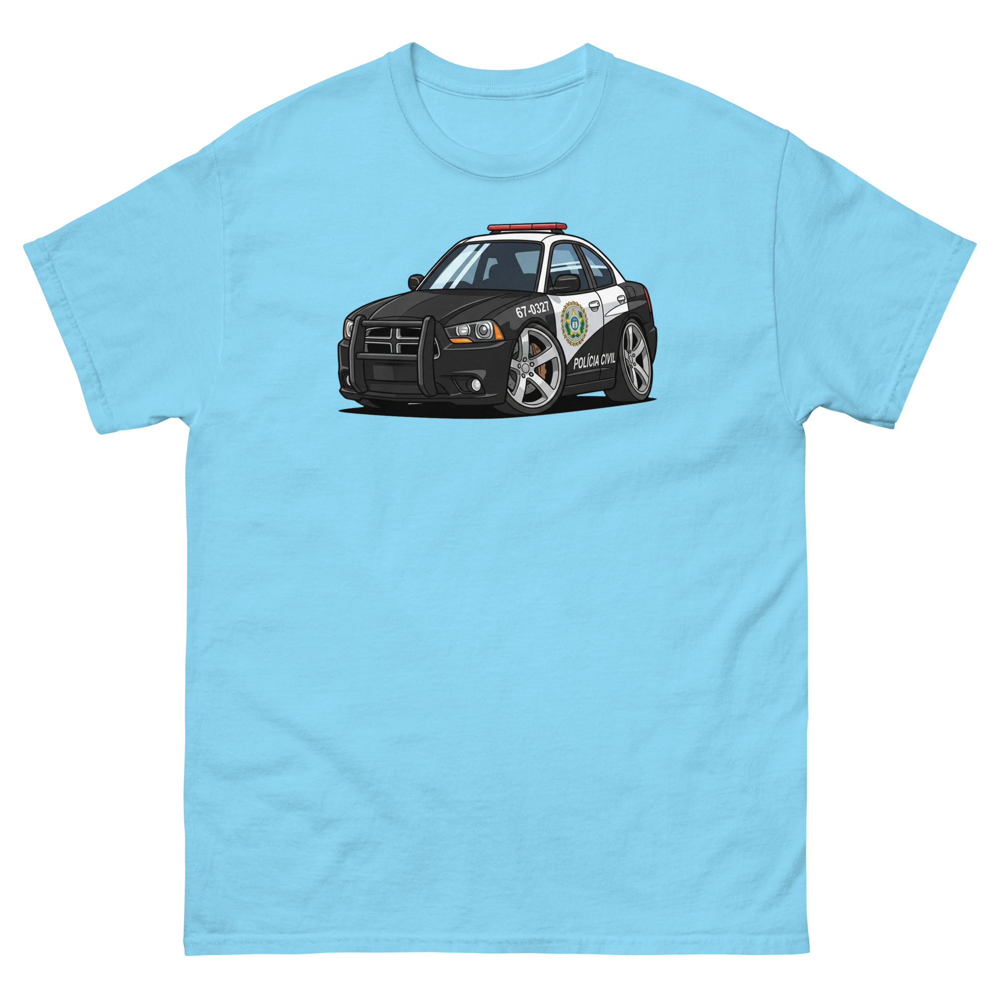 2011 Police Charger Chibi Style Unisex Classic Tee - Image 18