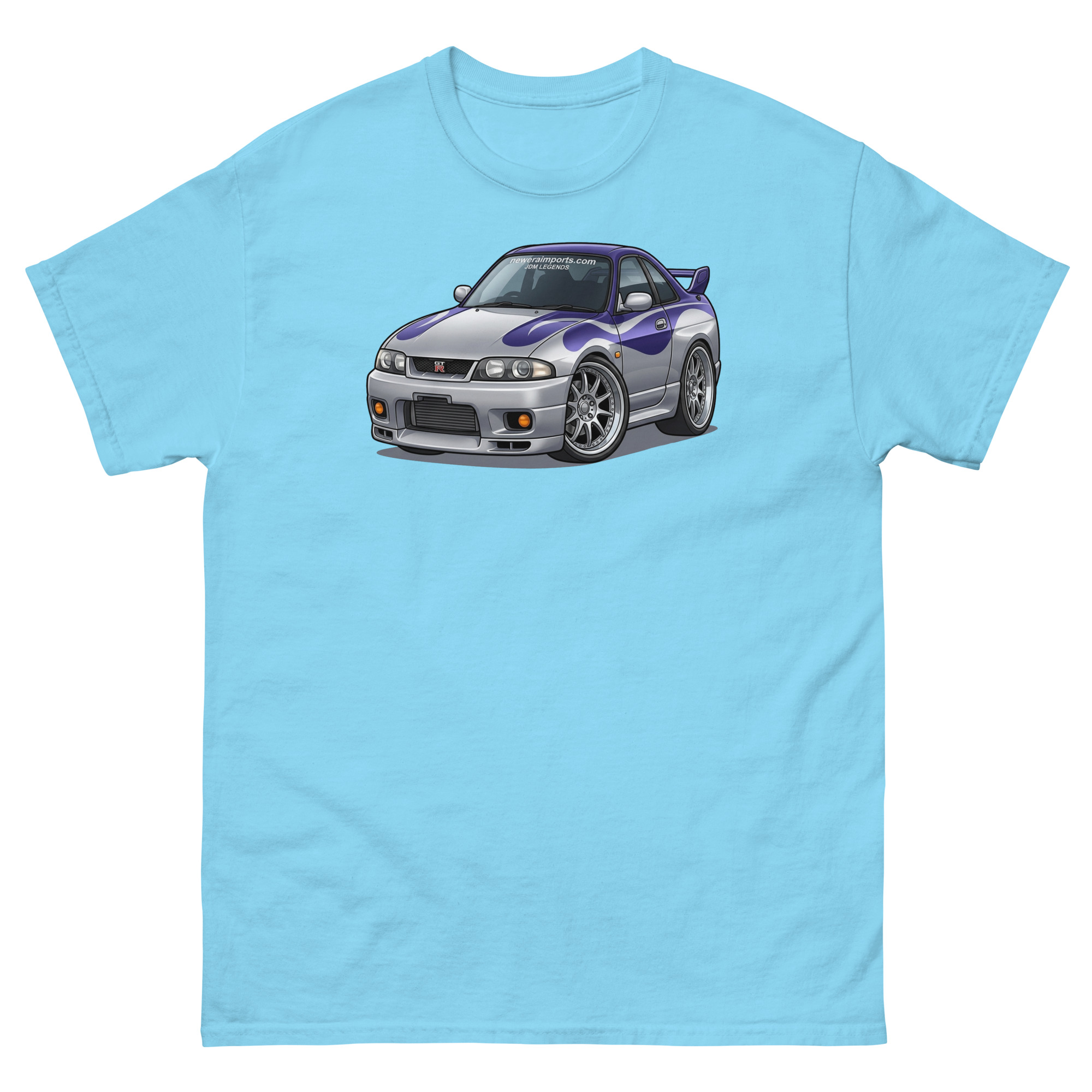 1996 Skyline GT-R R33 Chibi Style Unisex Classic Tee - Image 18