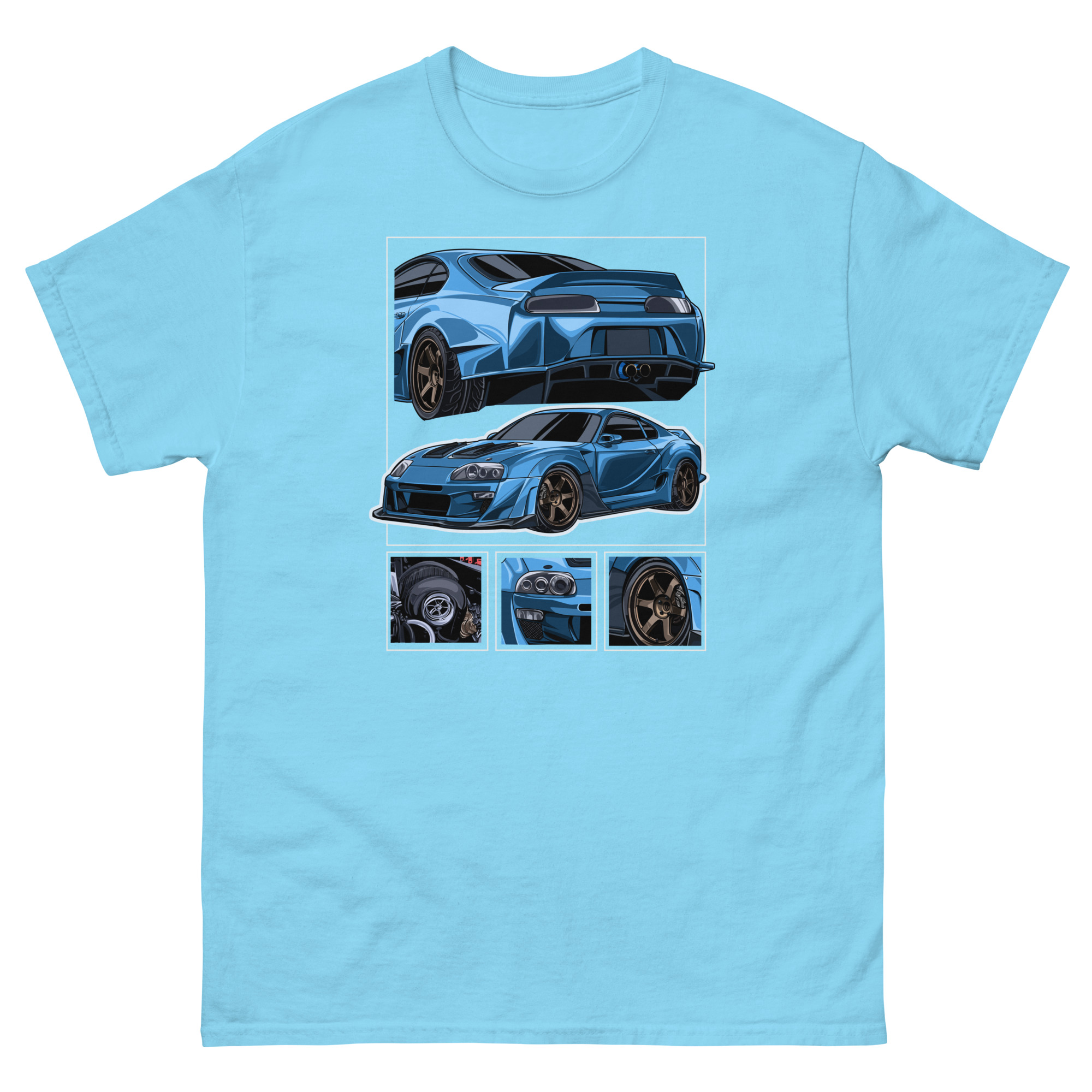 JDM Blue MK4 Supra Unisex Classic Tee - Image 35
