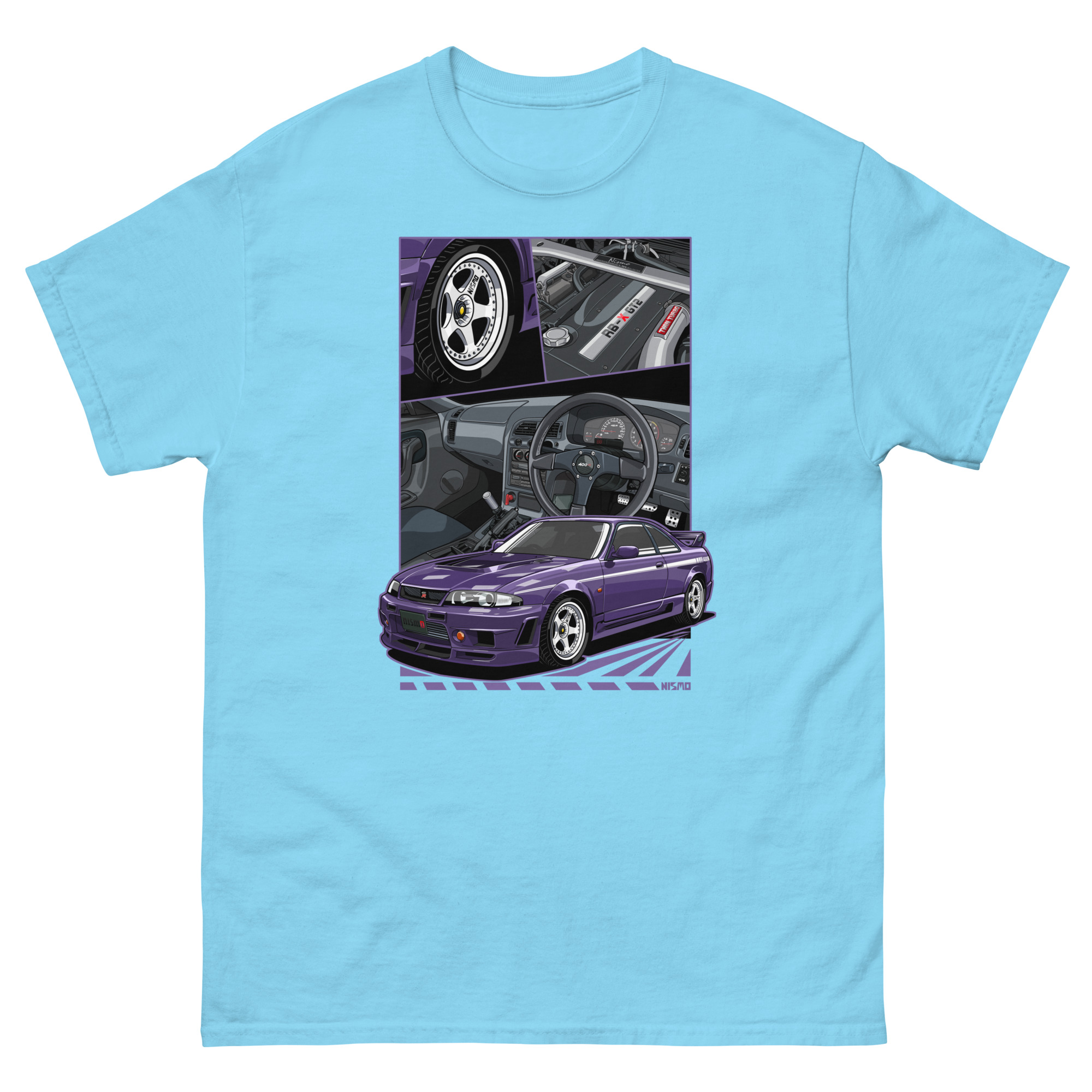 Purple Skyline R34 Unisex Classic Tee - Image 18