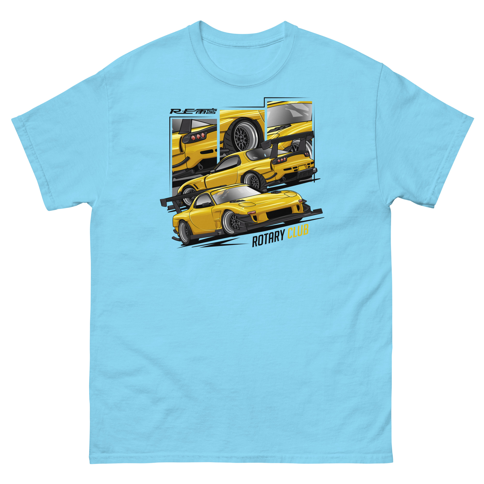 JDM Yellow RX-7 Rotary Club Unisex Classic Tee - Image 18