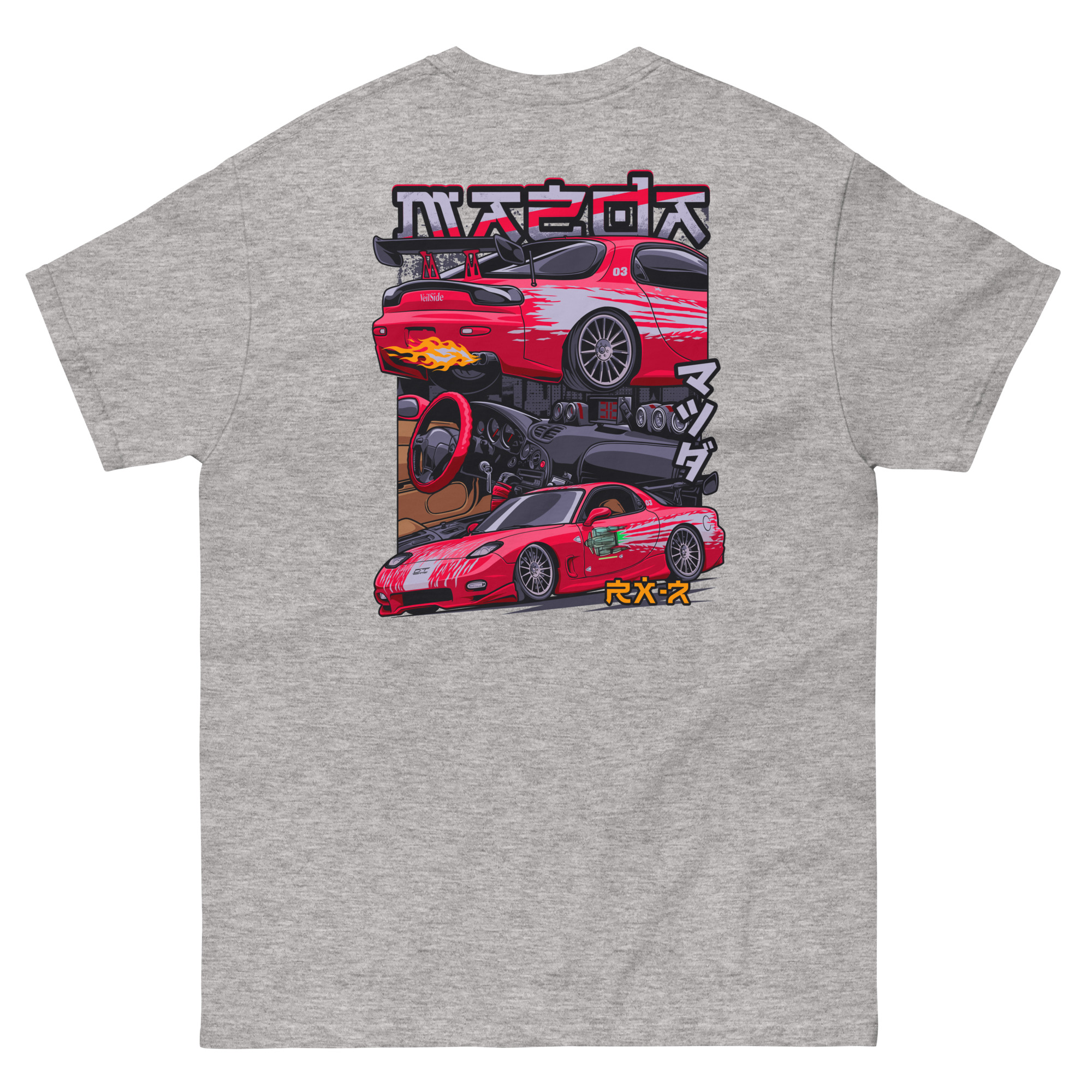 Dom's RX-7 Unisex Classic Tee (Front/Back Design) - Image 15