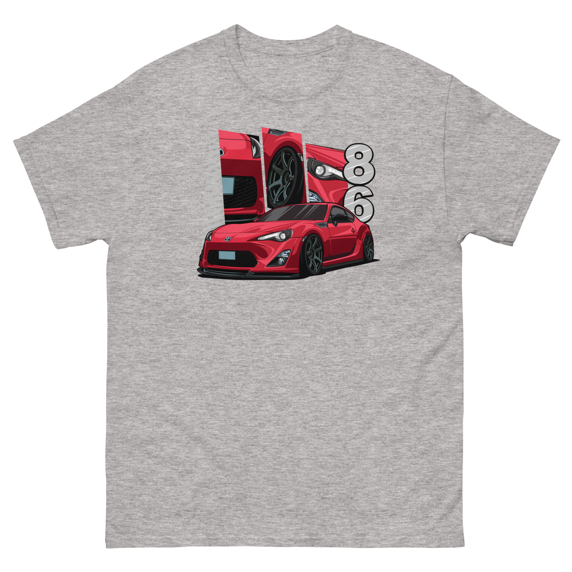 Red JDM GT86 Unisex Classic Tee - Image 29
