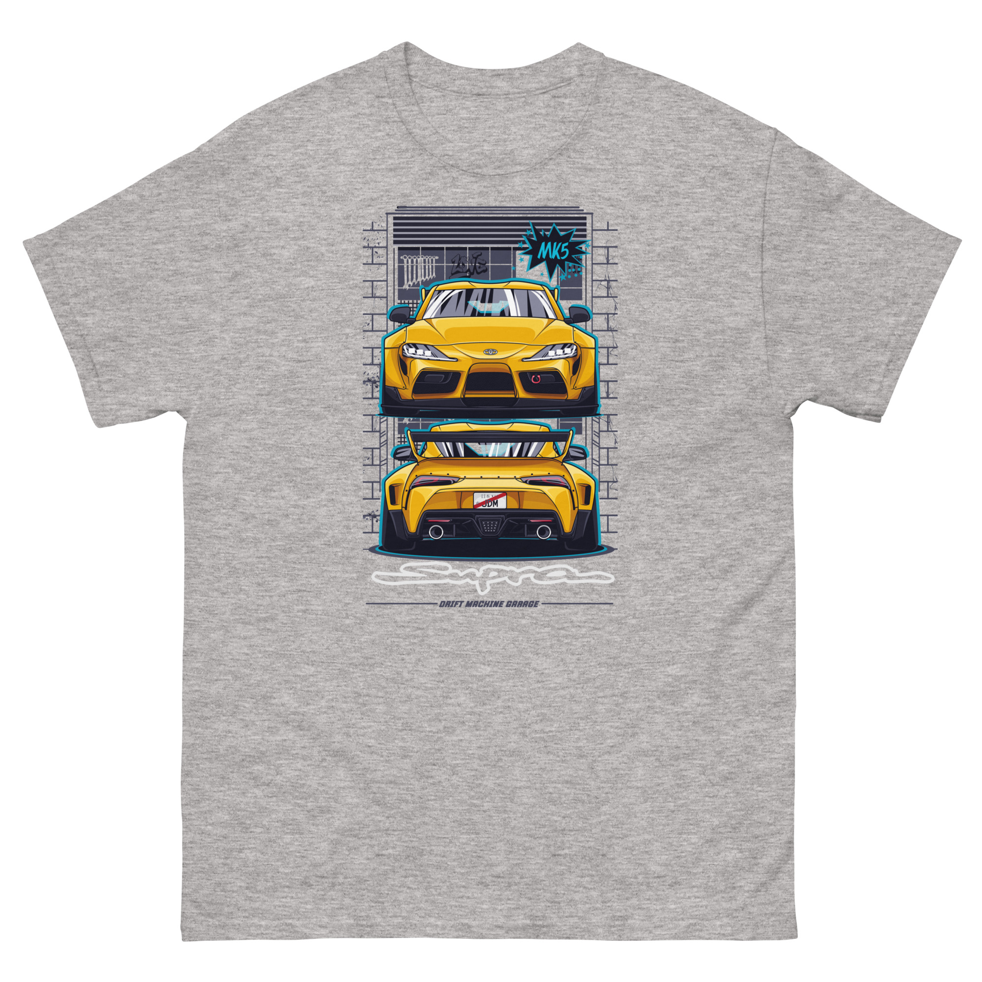 JDM Yellow Supra MK5 Unisex Classic Tee - Image 15