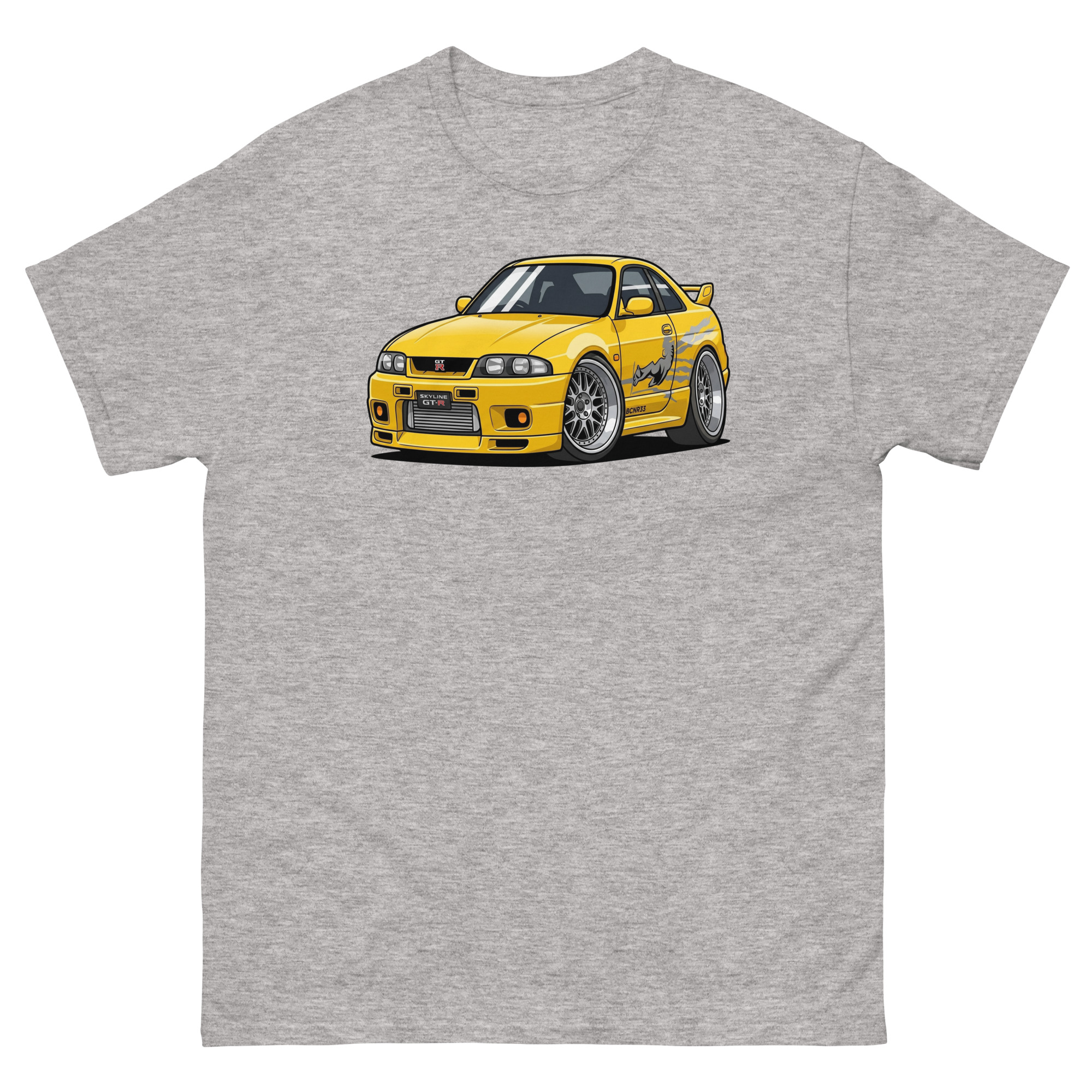 1995 Skyline GT-R R33 Chibi Style Unisex Classic Tee - Image 15
