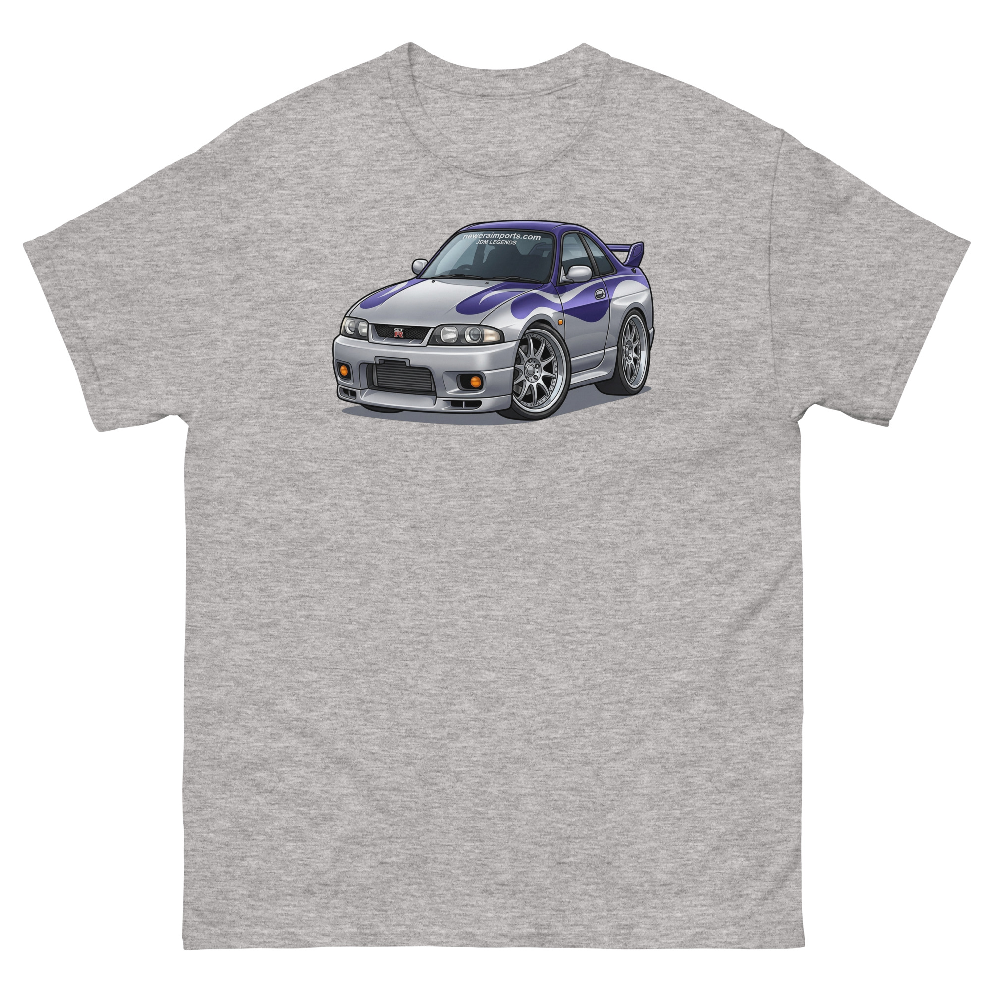 1996 Skyline GT-R R33 Chibi Style Unisex Classic Tee - Image 15