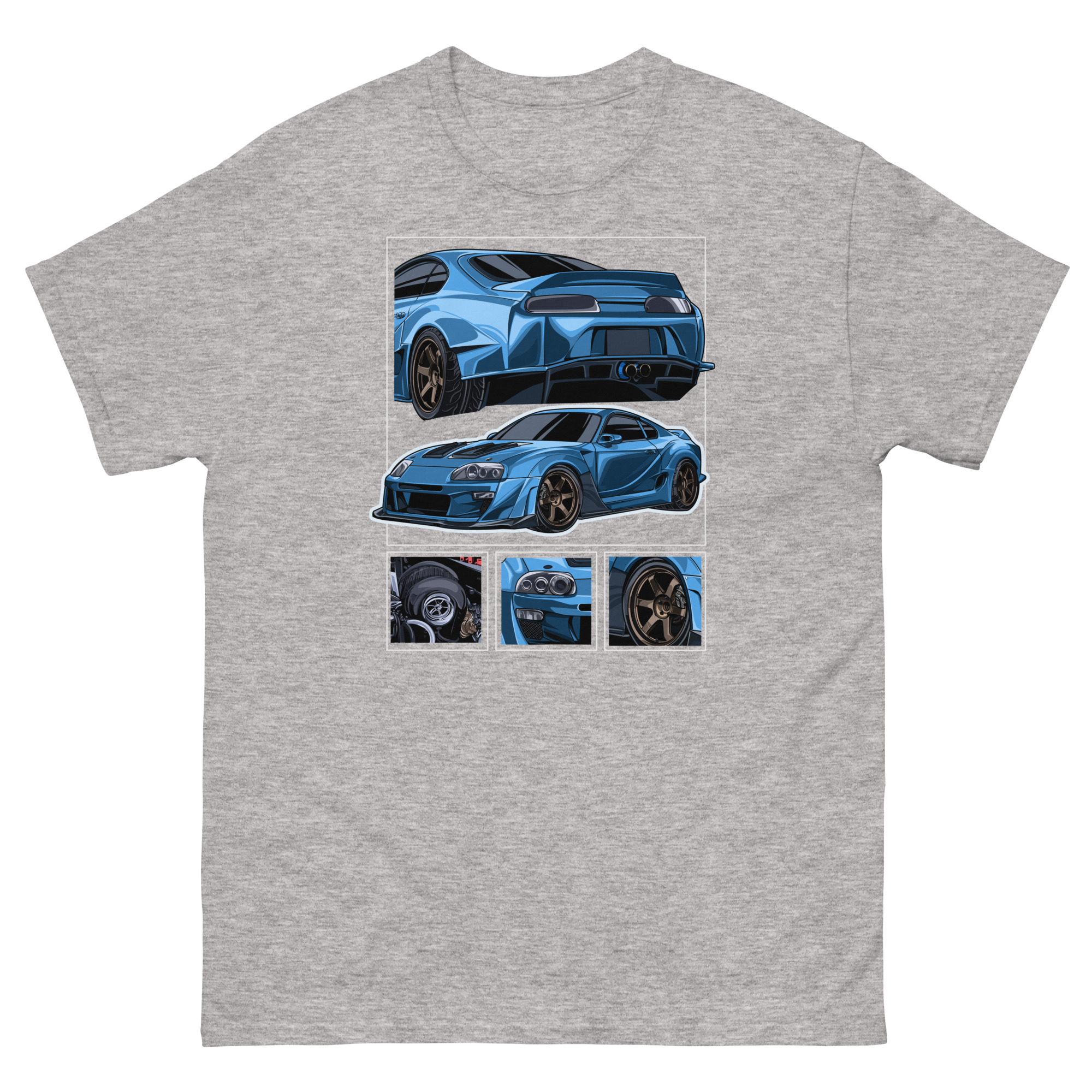 JDM Blue MK4 Supra Unisex Classic Tee - Image 29