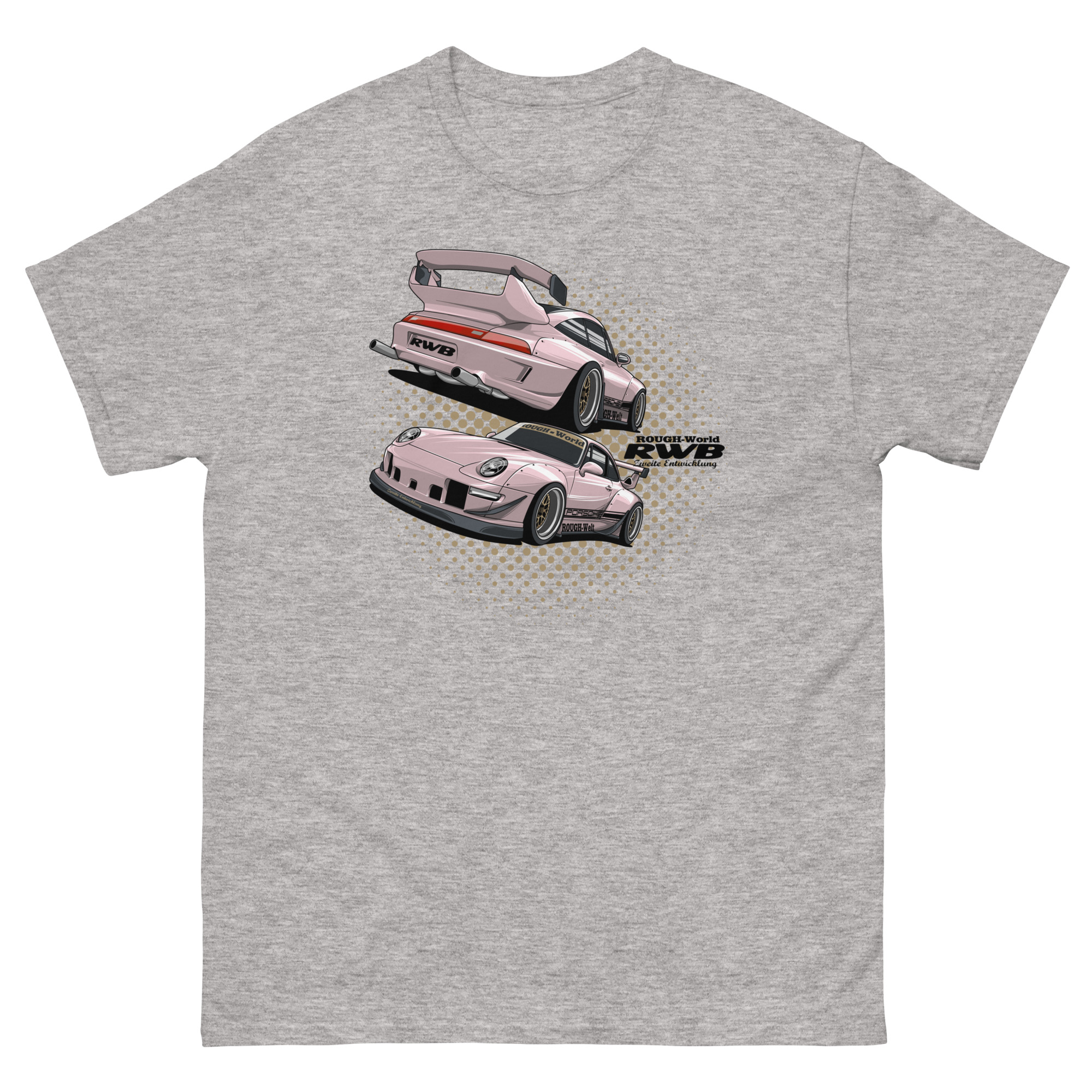 JDM Pink RWB Unisex Classic Tee - Image 15