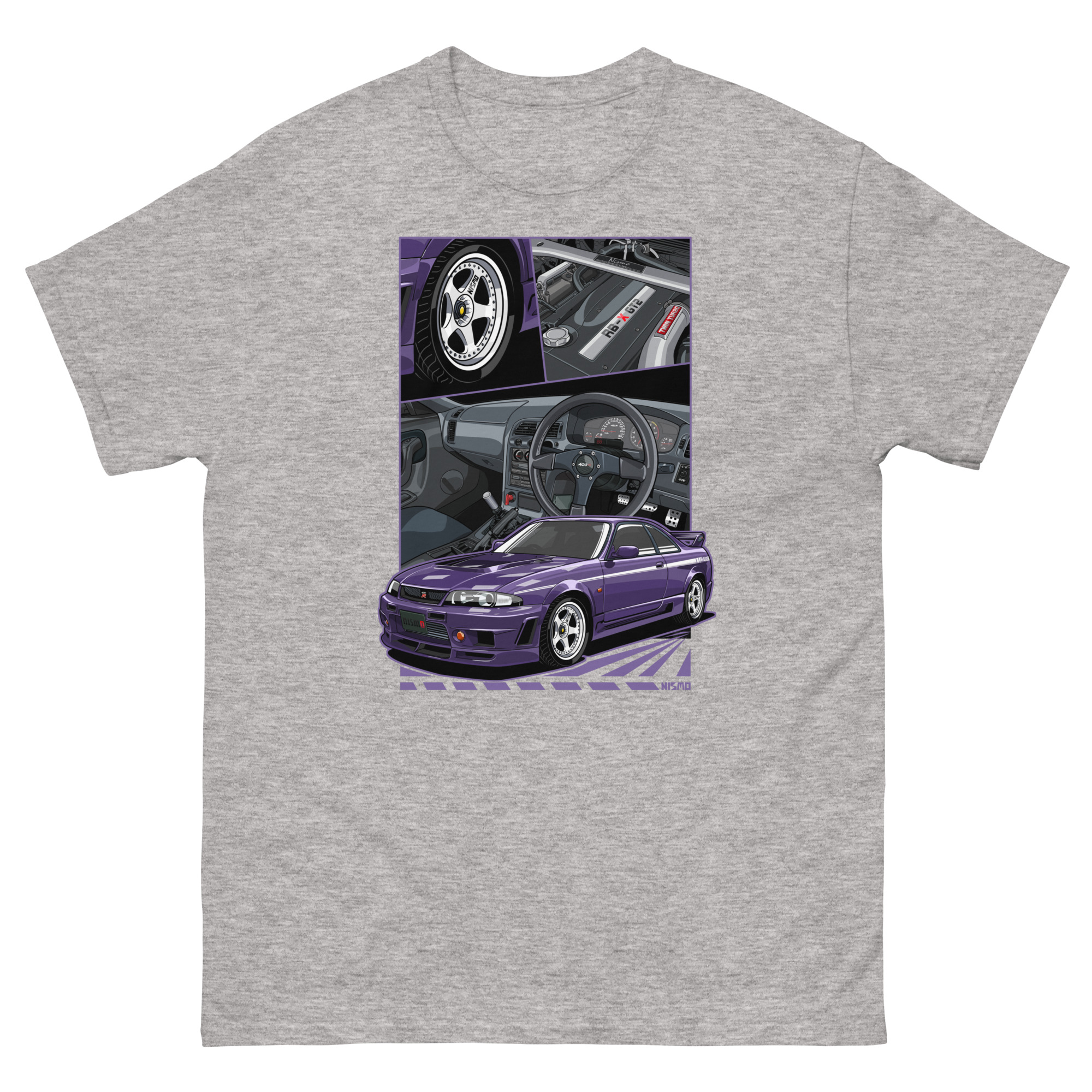 Purple Skyline R34 Unisex Classic Tee - Image 15