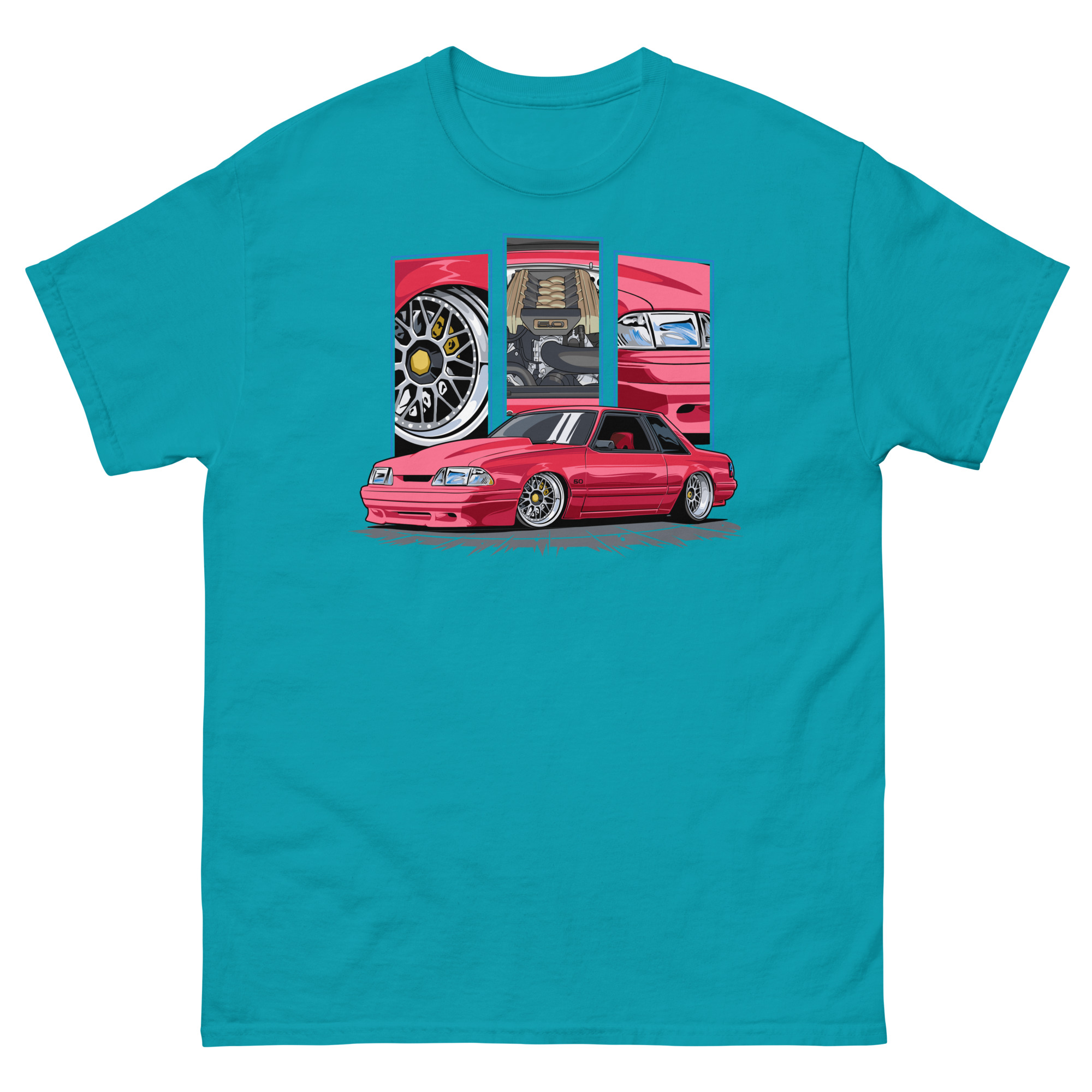 Red Foxbody Cobra Unisex Classic Tee - Image 10