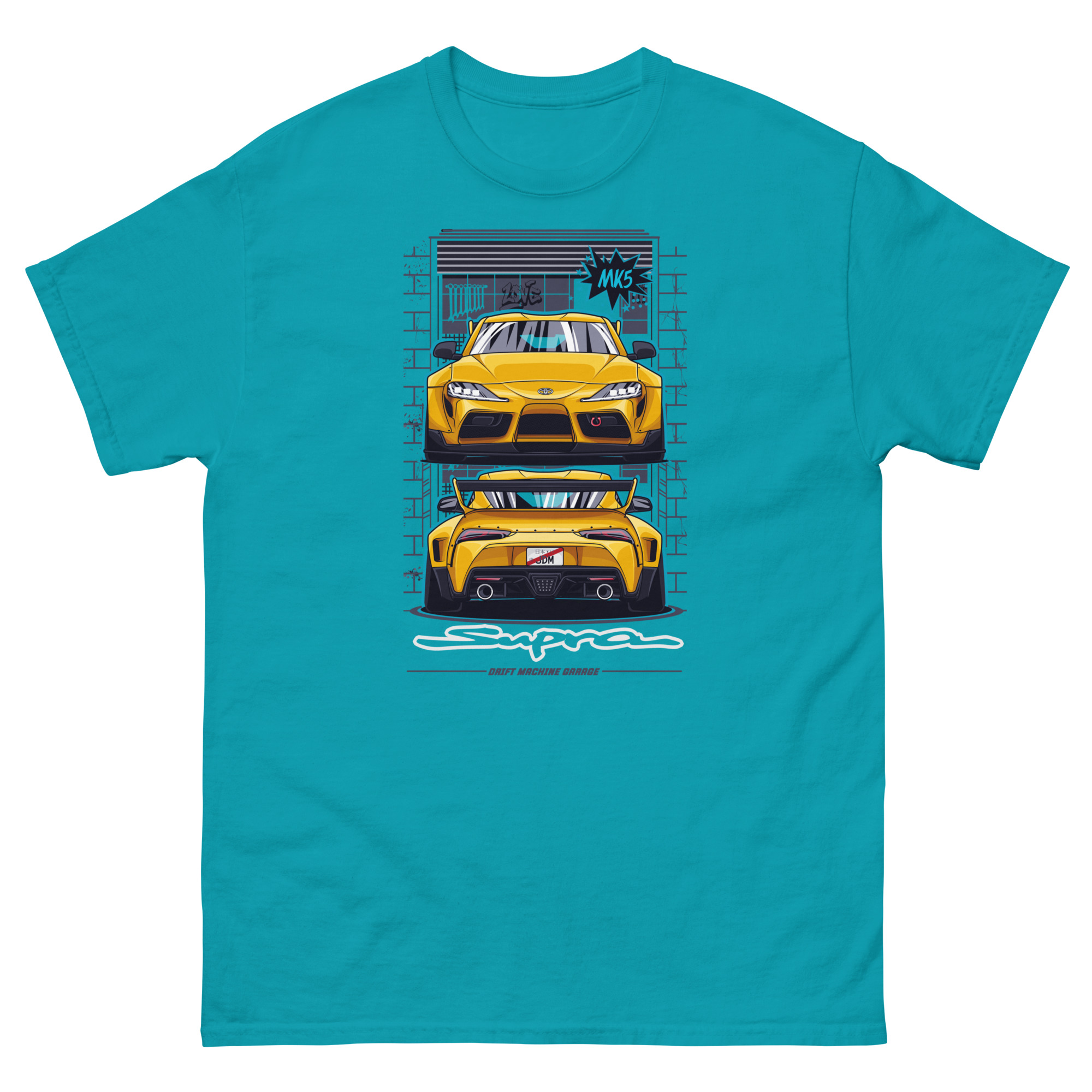 JDM Yellow Supra MK5 Unisex Classic Tee - Image 10