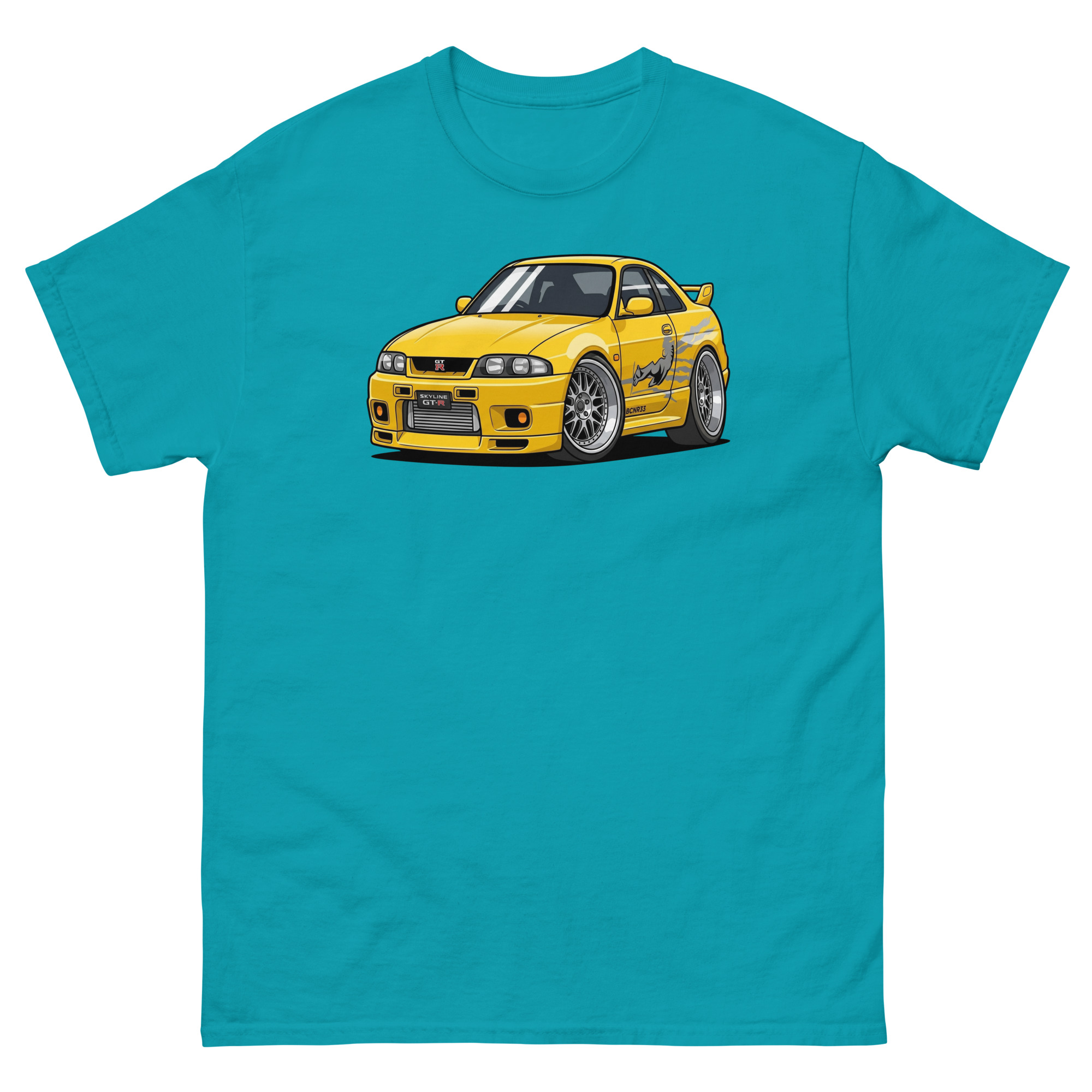 1995 Skyline GT-R R33 Chibi Style Unisex Classic Tee - Image 10