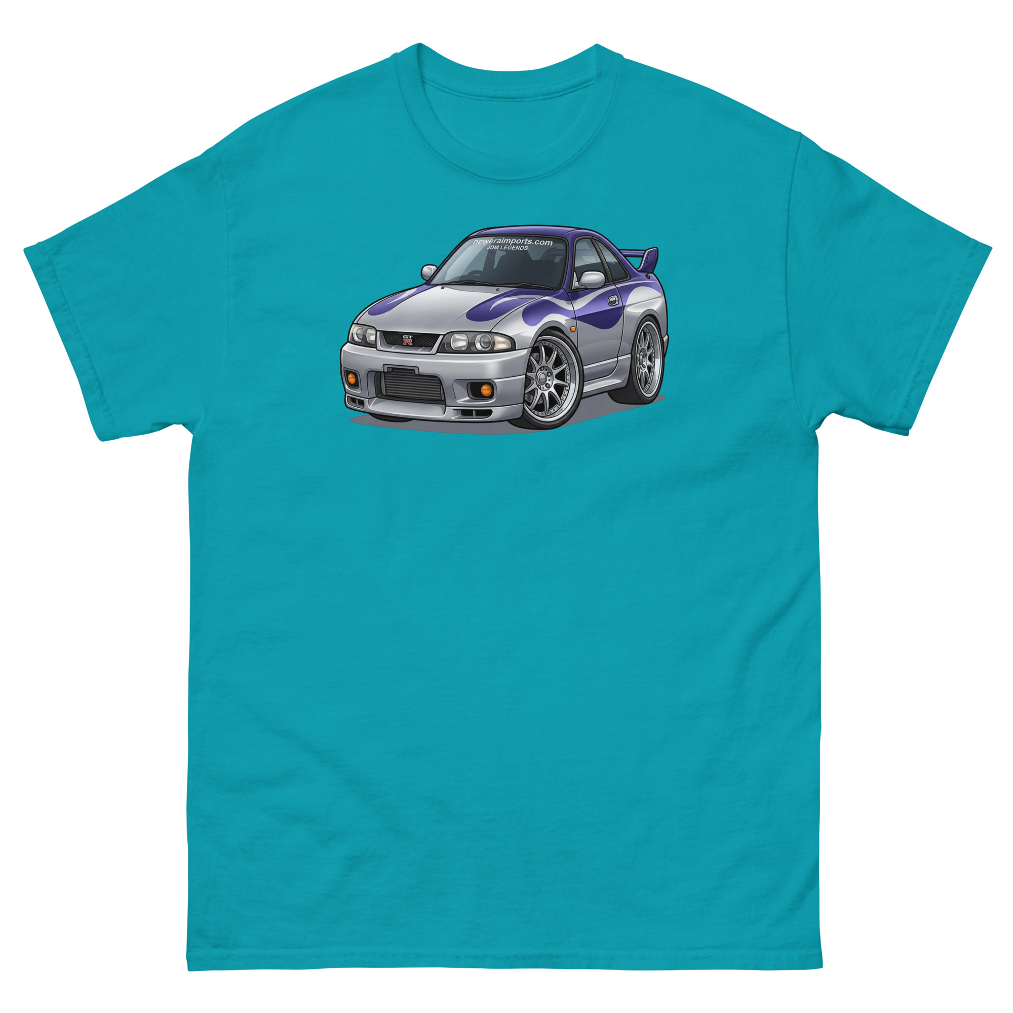 1996 Skyline GT-R R33 Chibi Style Unisex Classic Tee - Image 10