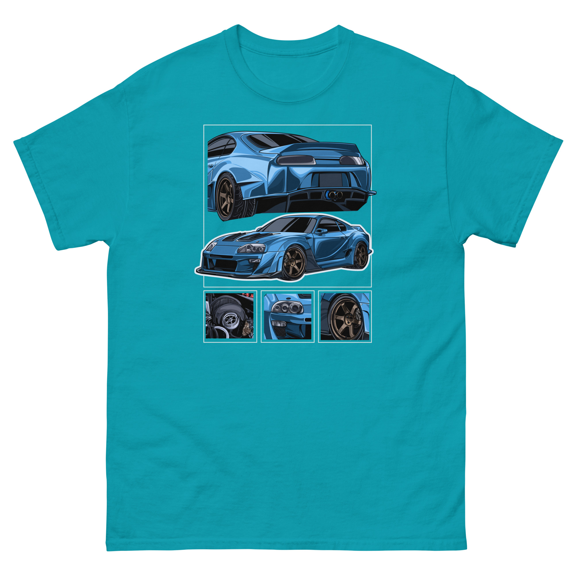 JDM Blue MK4 Supra Unisex Classic Tee - Image 19