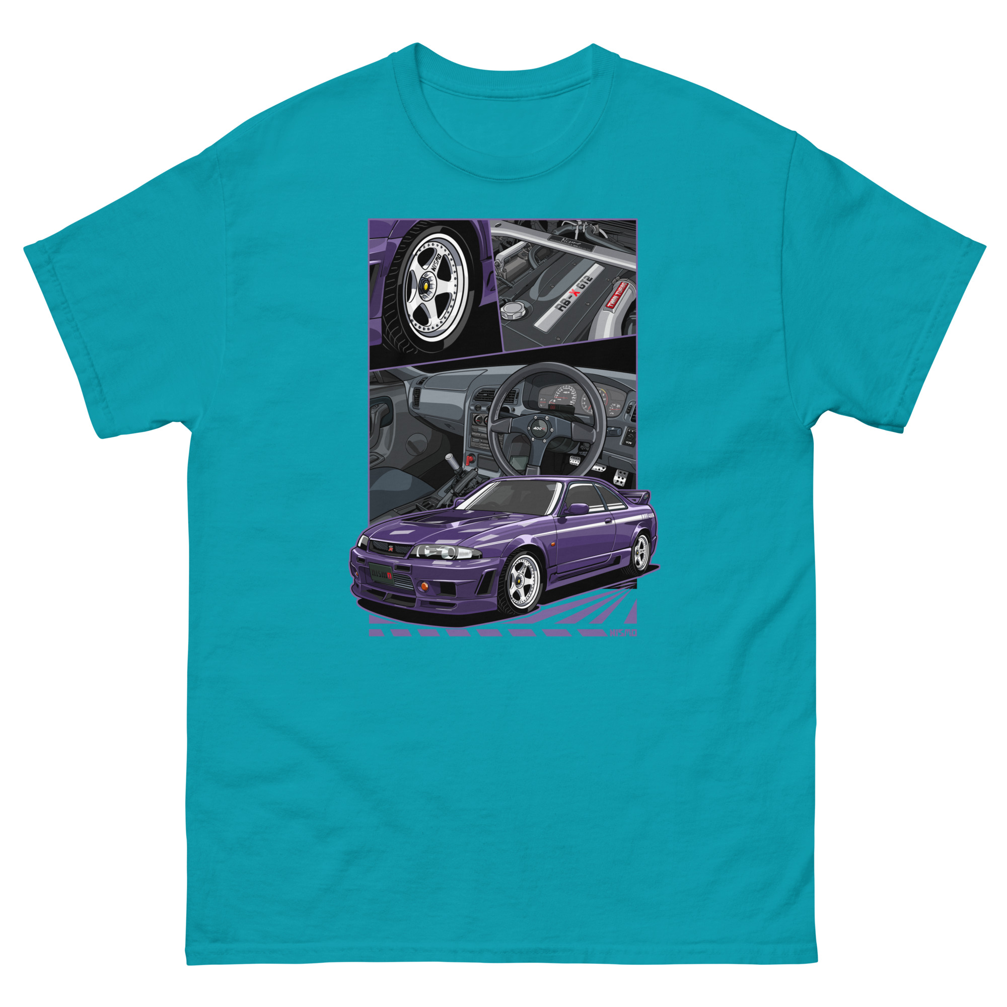 Purple Skyline R34 Unisex Classic Tee - Image 10