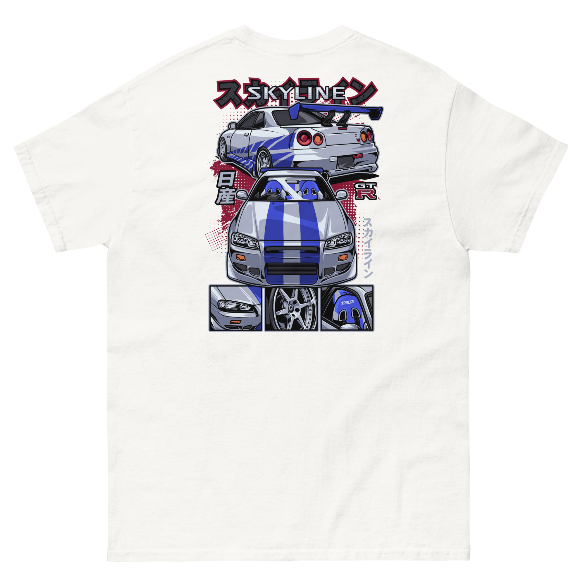 Brian's Skyline GTR R34 Unisex Classic Tee (Front/Back Design) - Image 20