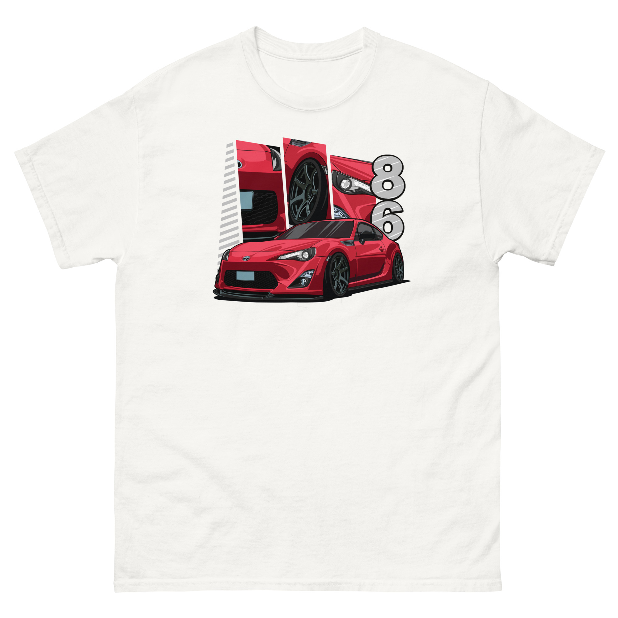 Red JDM GT86 Unisex Classic Tee - Image 39
