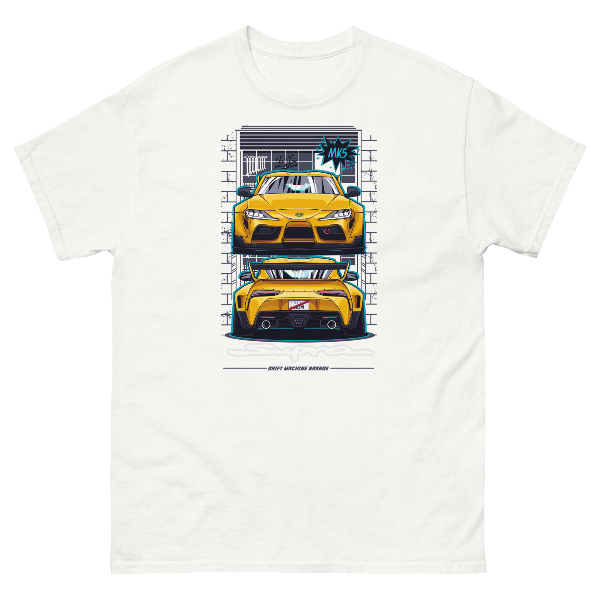 JDM Yellow Supra MK5 Unisex Classic Tee - Image 20