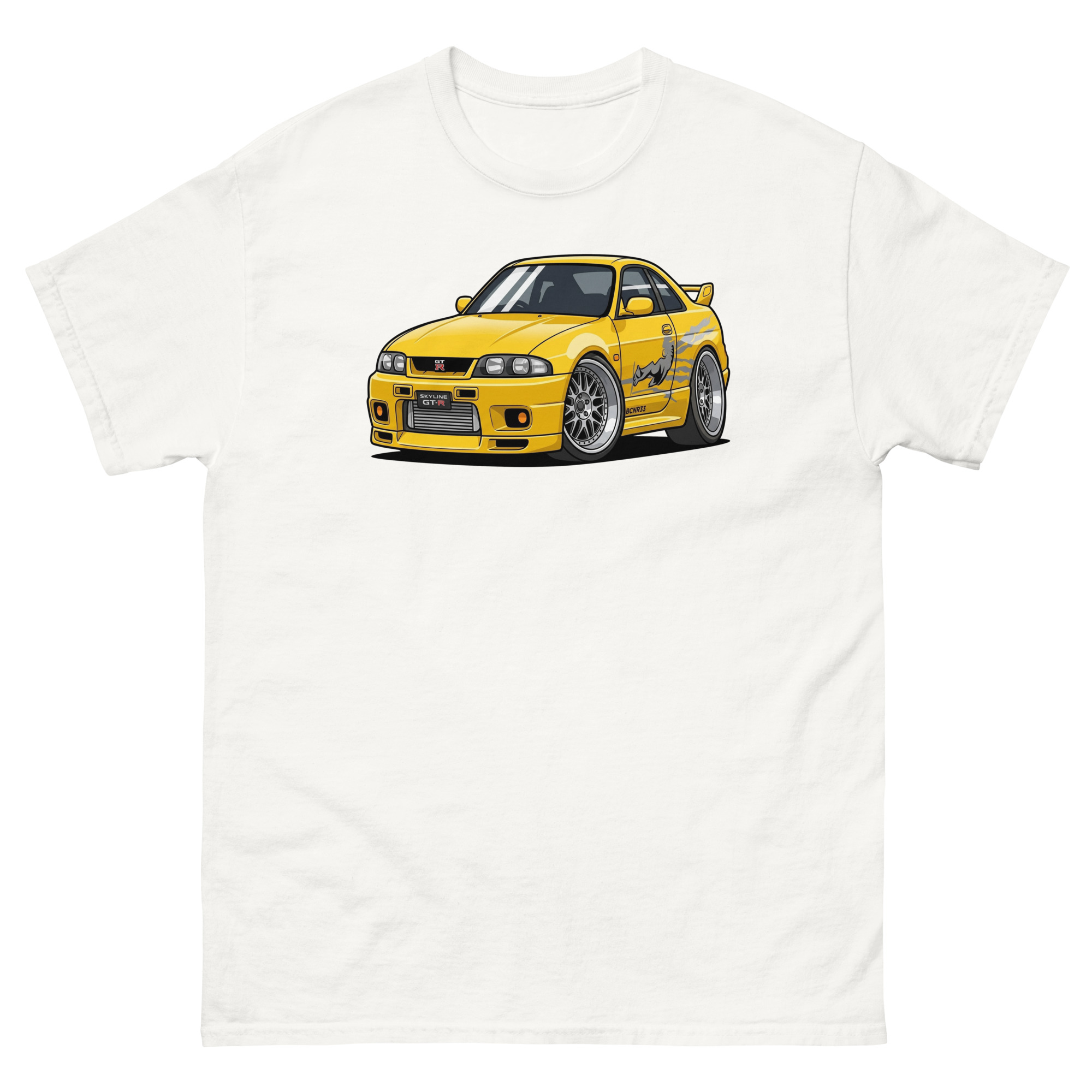 1995 Skyline GT-R R33 Chibi Style Unisex Classic Tee - Image 20