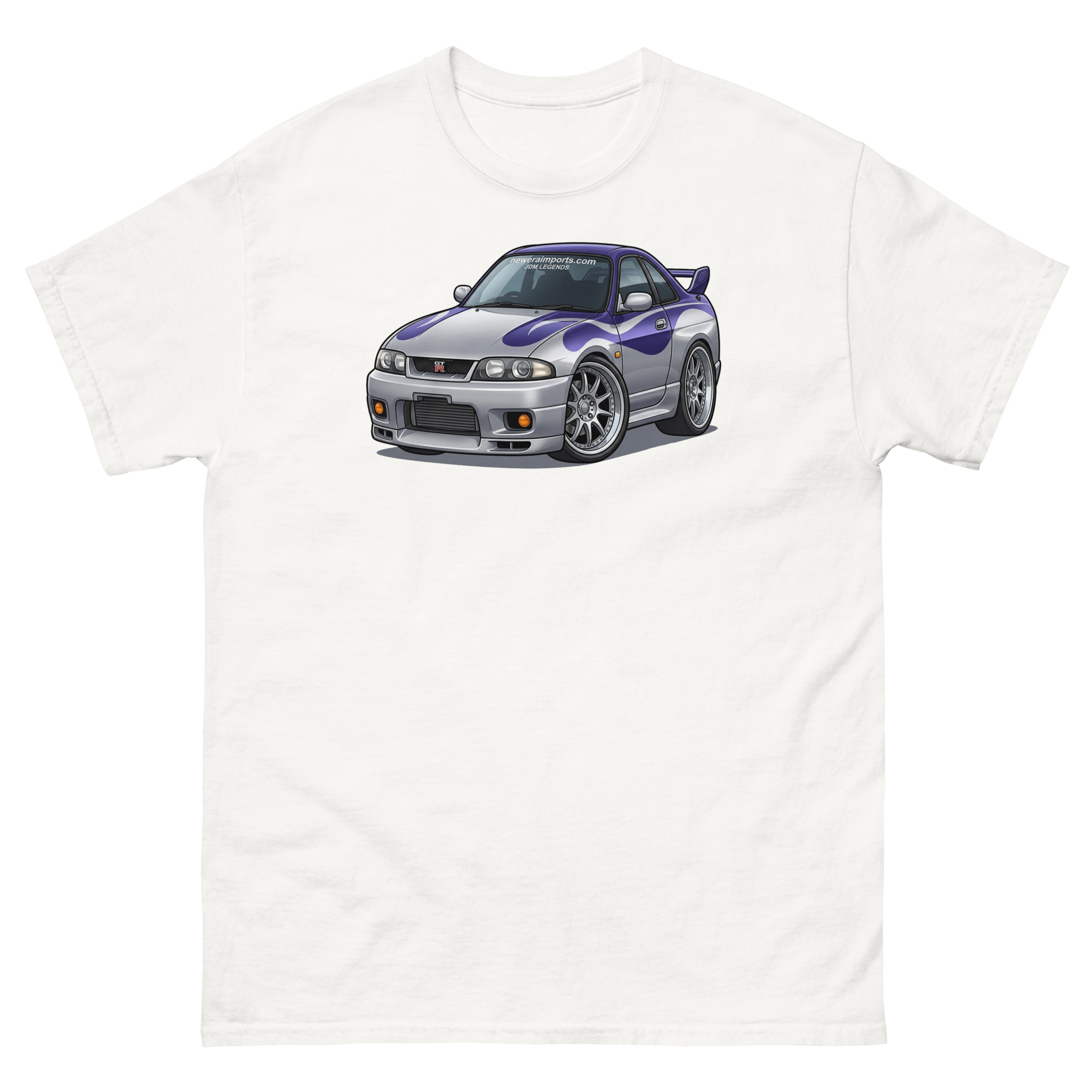 1996 Skyline GT-R R33 Chibi Style Unisex Classic Tee - Image 20