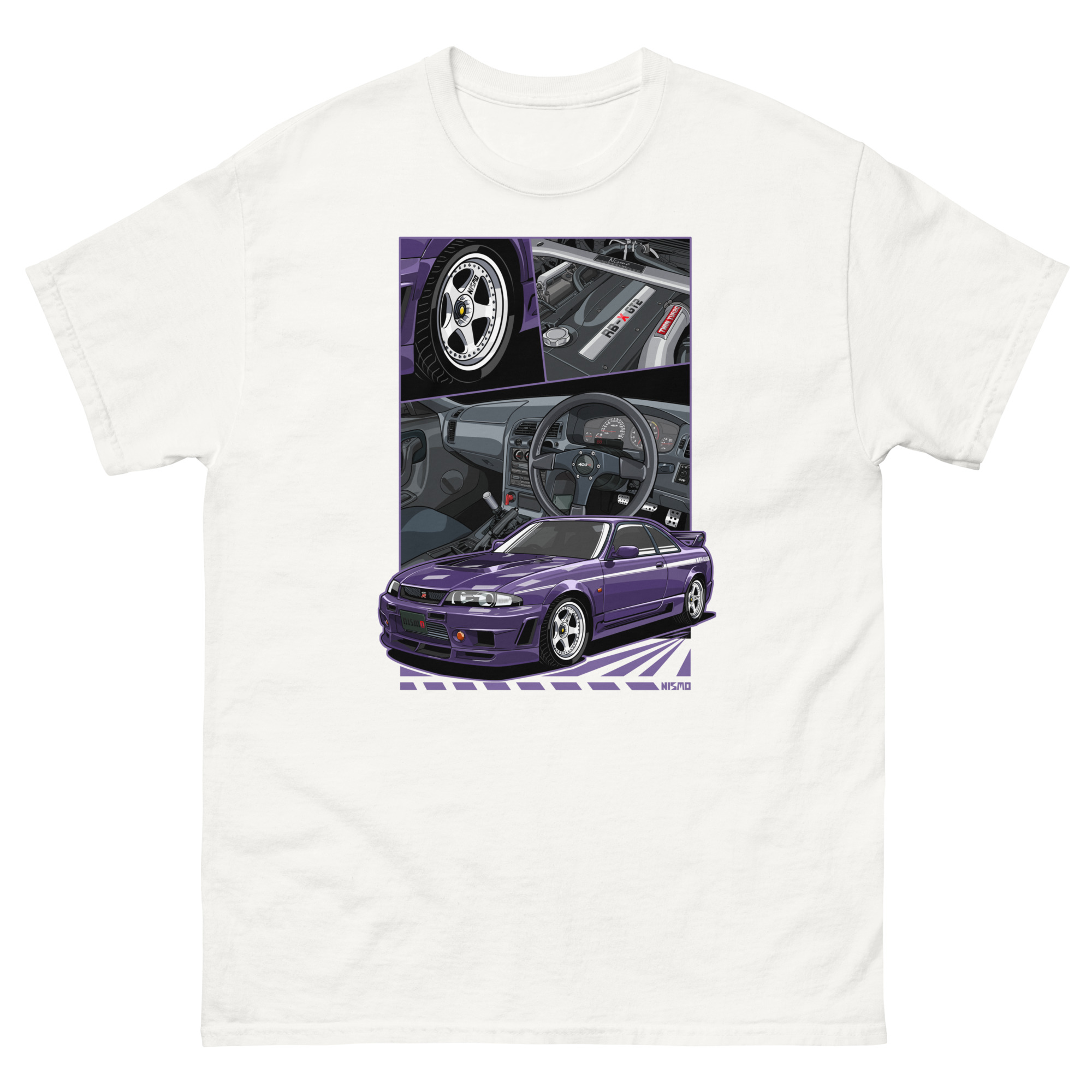 Purple Skyline R34 Unisex Classic Tee - Image 20